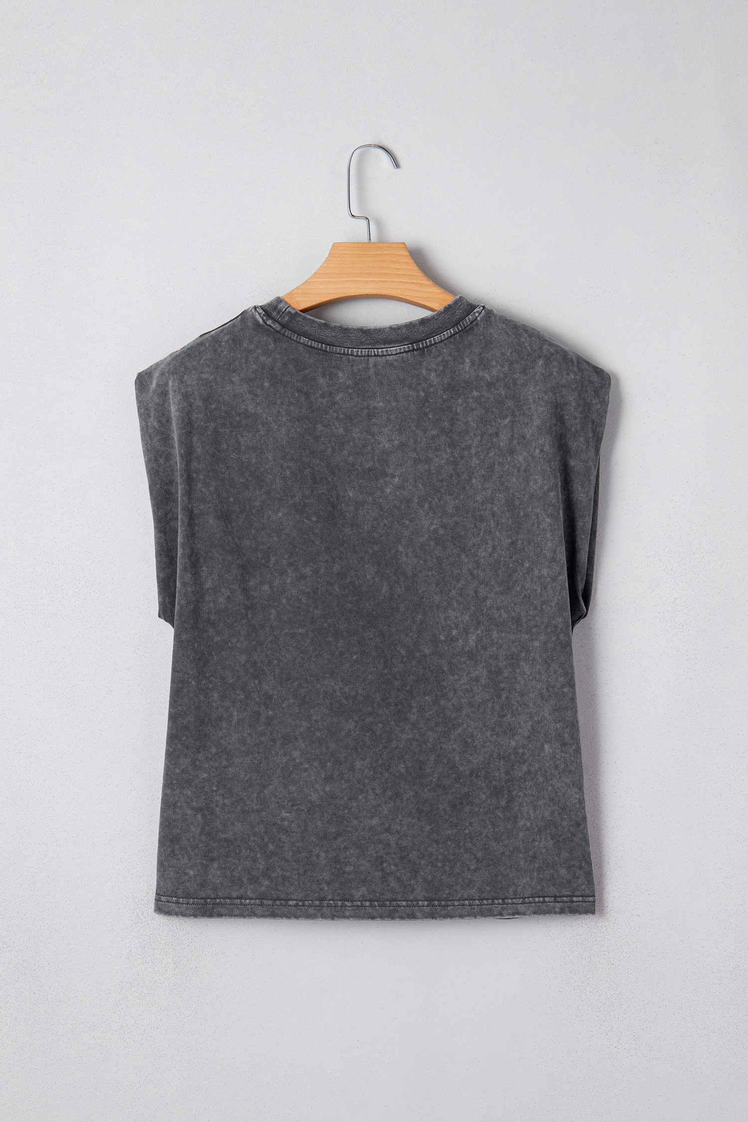 Smoke Gray Cowboy & Beer Western Graphic Mineral Wash Tank Top