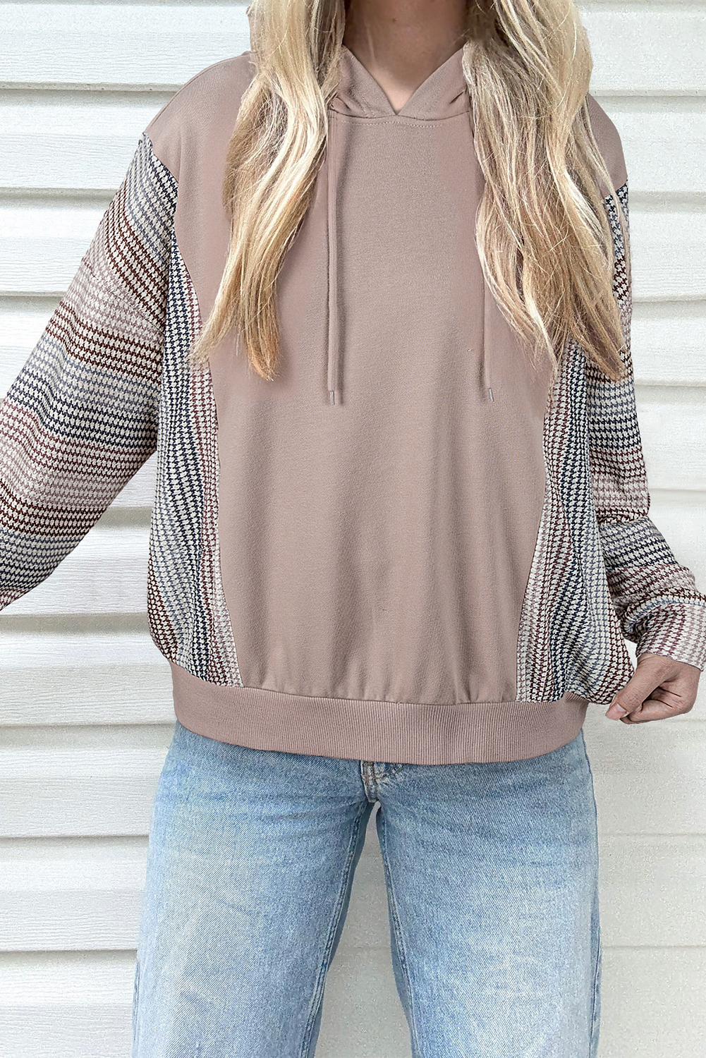 DUNE Colorblock Patchwork Baggy Hoodie