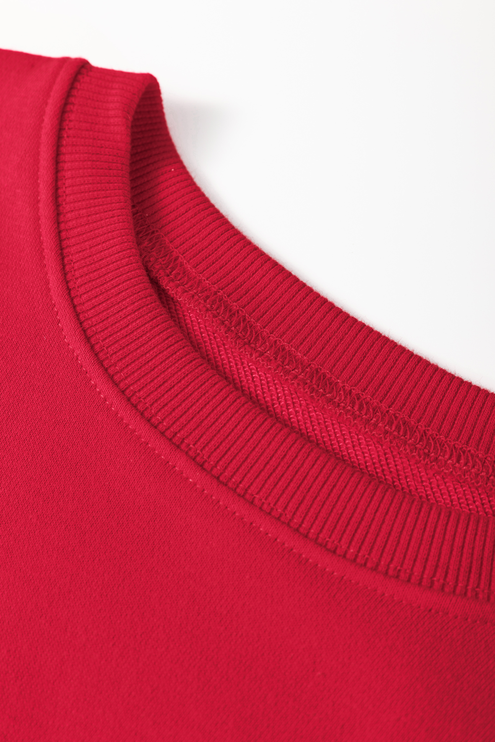 Red SANTA BABY Embroidered Crewneck Christmas Sweatshirt