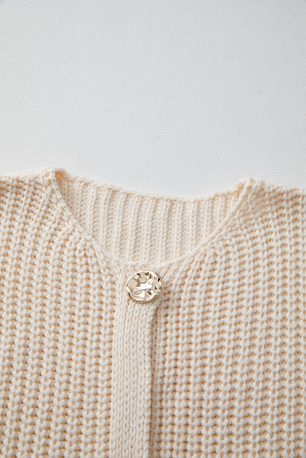 Fiery Red Solid Textured Knit Side Pockets Buttoned Sweater Vest
