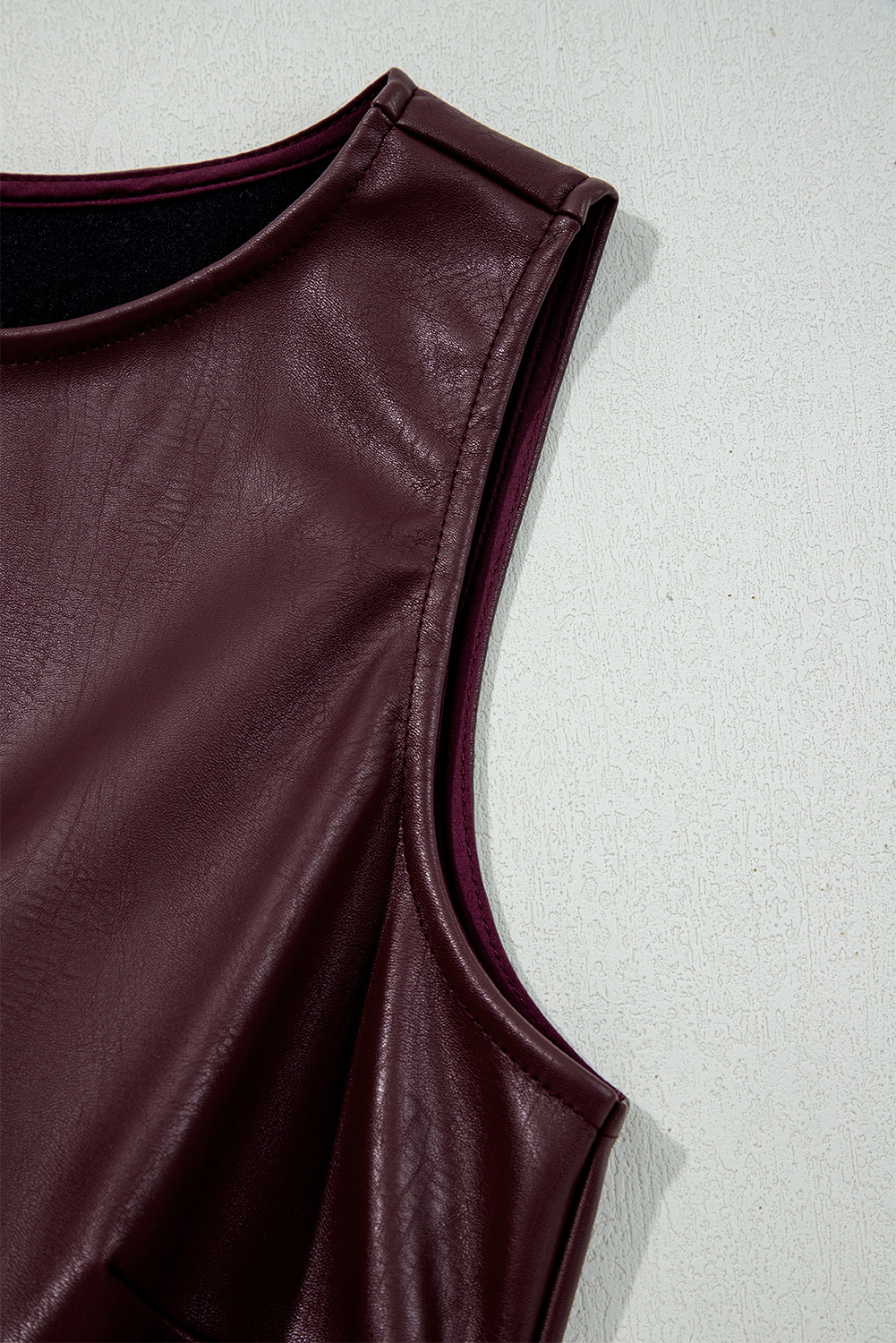 Wild Ginger  Vegan Leather Sleeveless Mini Dress