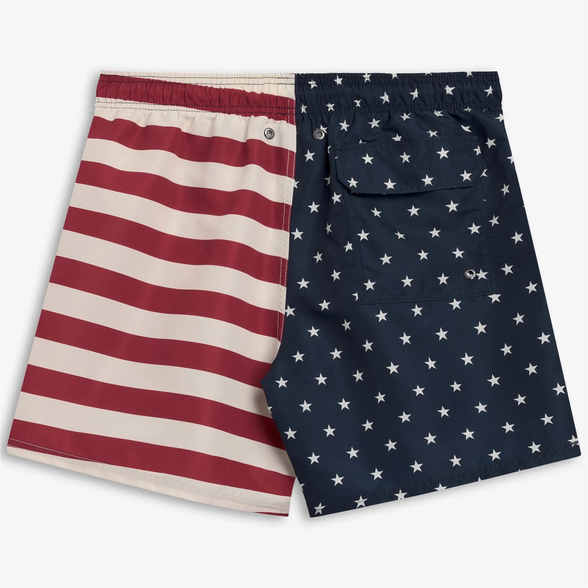 BEND USA FLAG - Bathing Suits - Swimming Trunks - Man - RED-BLUE-OFF WHITE USA FLAG