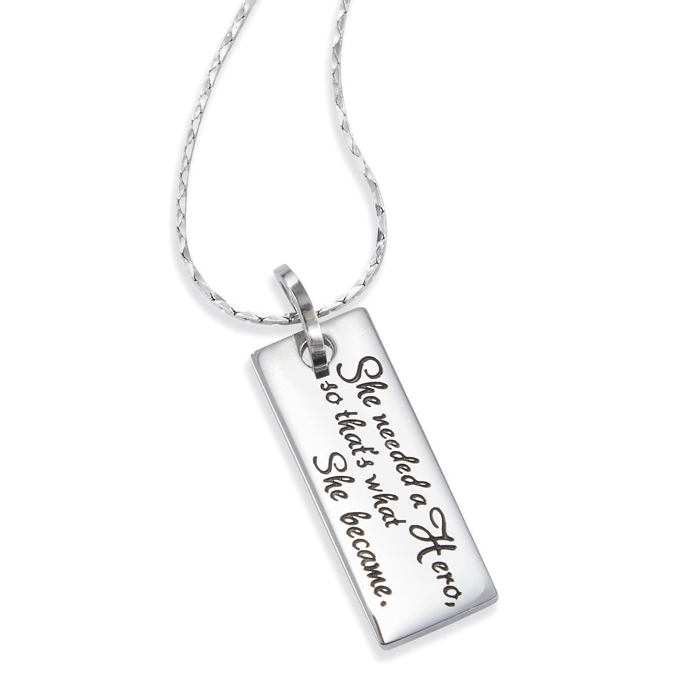 Stainless Steel Needed a Hero Pendant, 24