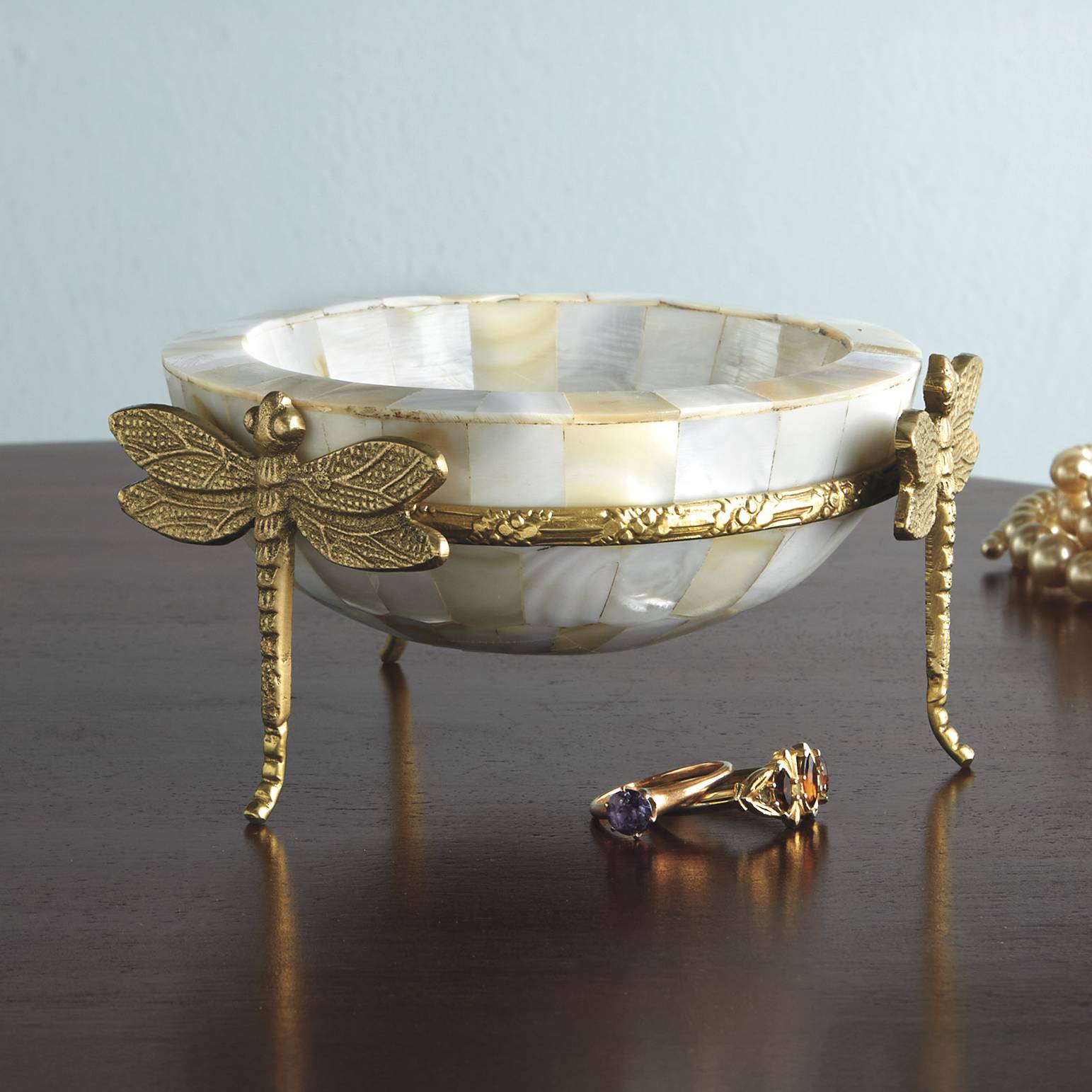 Mother of Pearl Dragonfly Dish - Signals Catalog