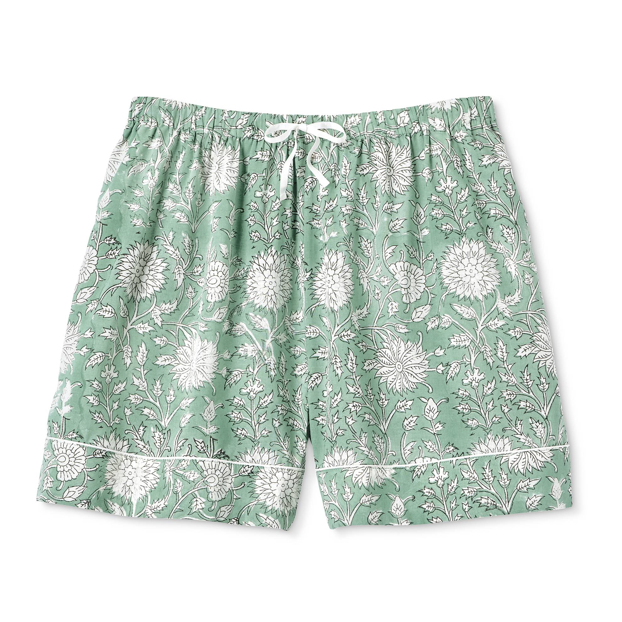 Zinnias Print Pajama Shorts - Signals Catalog