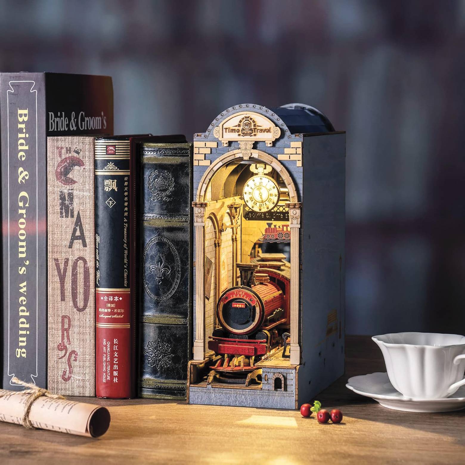 DIY Book Nook Time Travel with LED Kit, Requires 2 AA Batteries - Signals Catalog