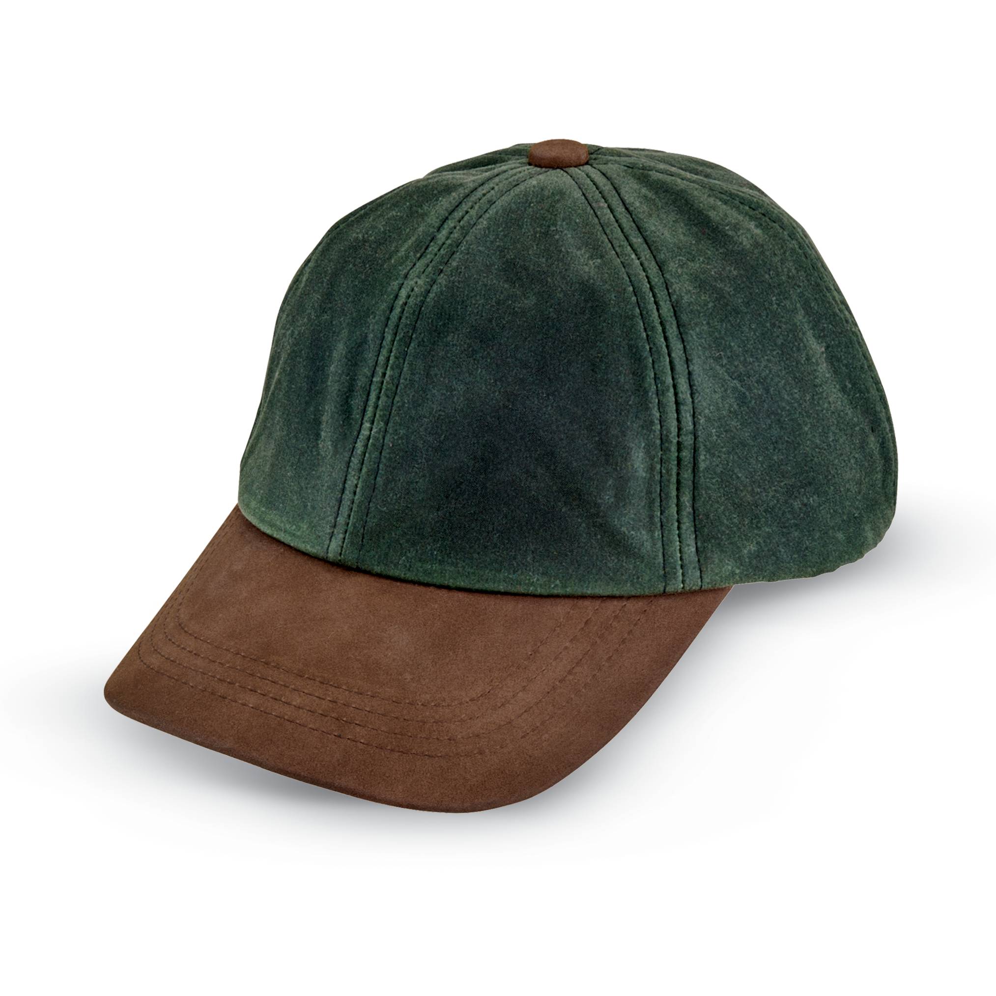 Waxed Baseball Cap, Water-Resistant, Leather Brim and Strap - Signals Catalog