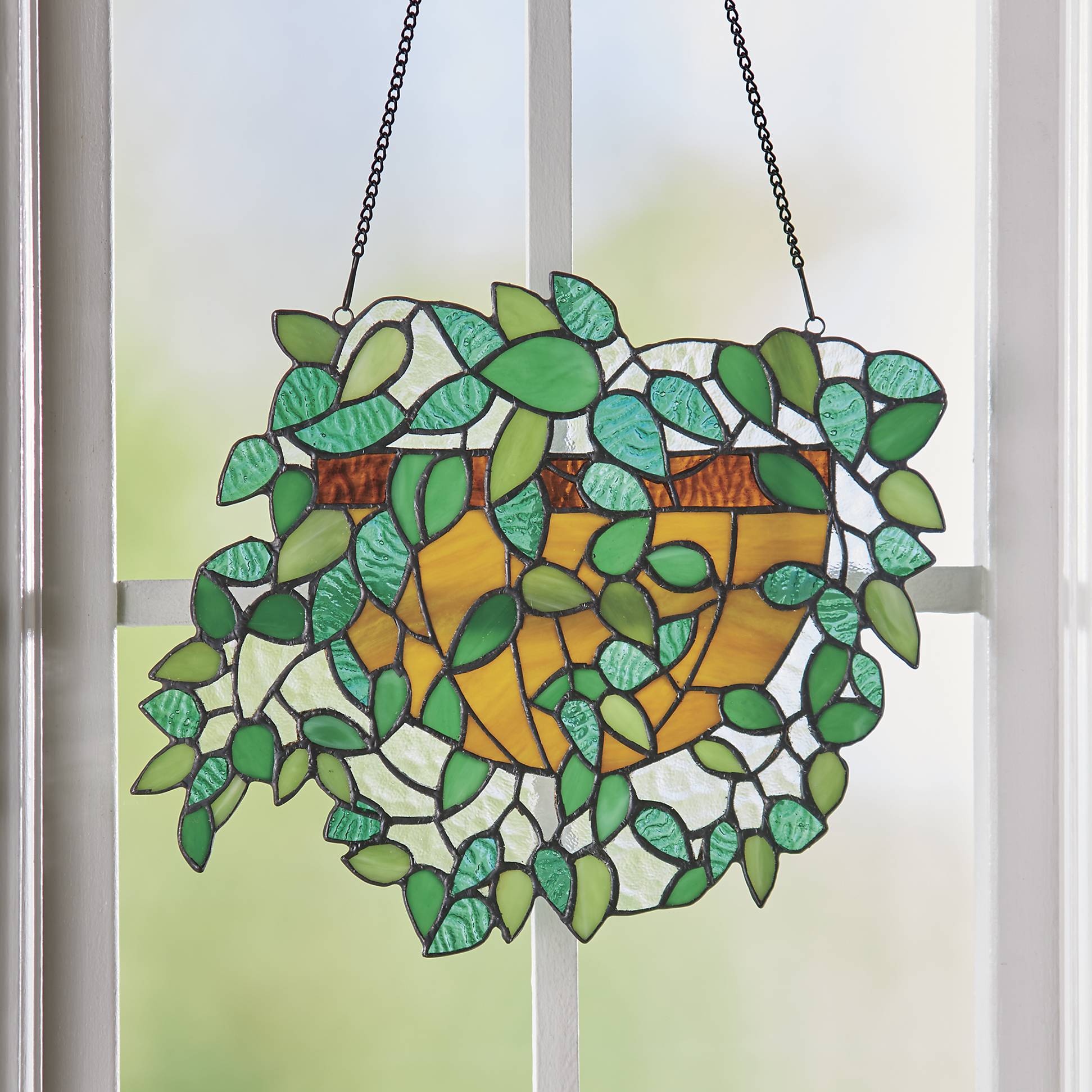 Stained Glass Hanging Plant - Signals Catalog