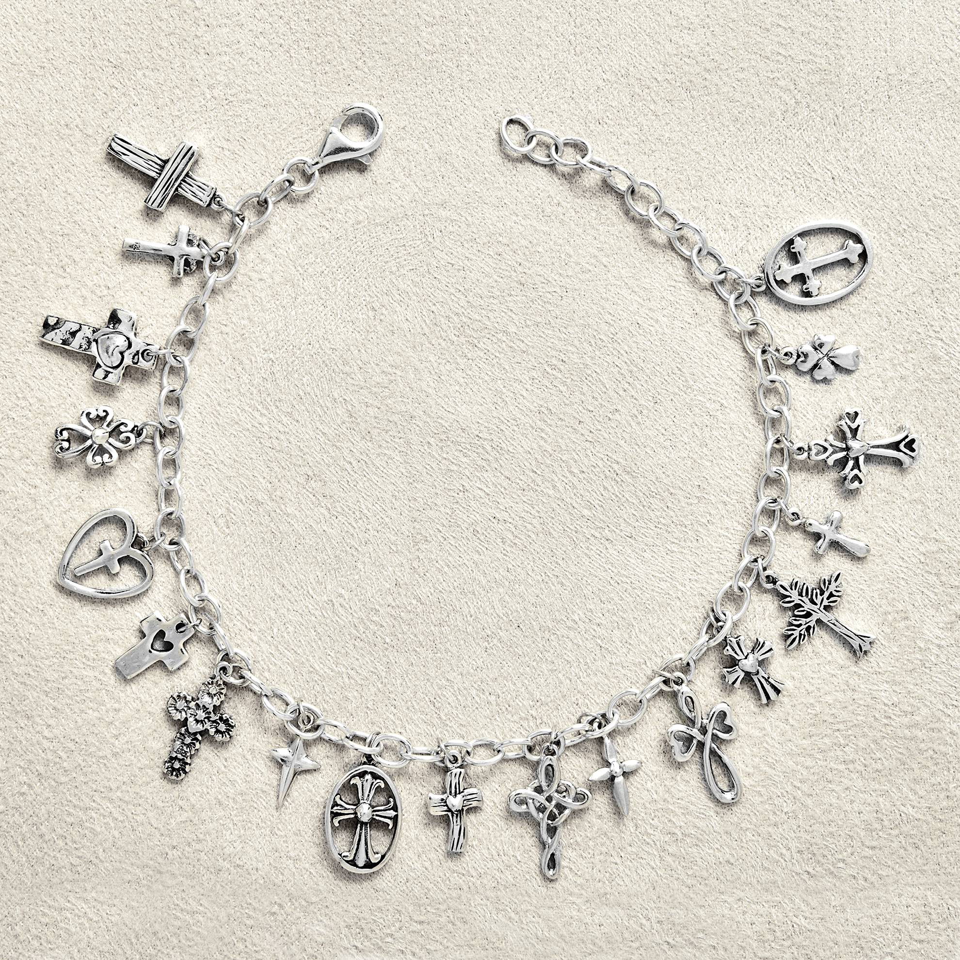 Many Crosses Charm Bracelet - Signals Catalog