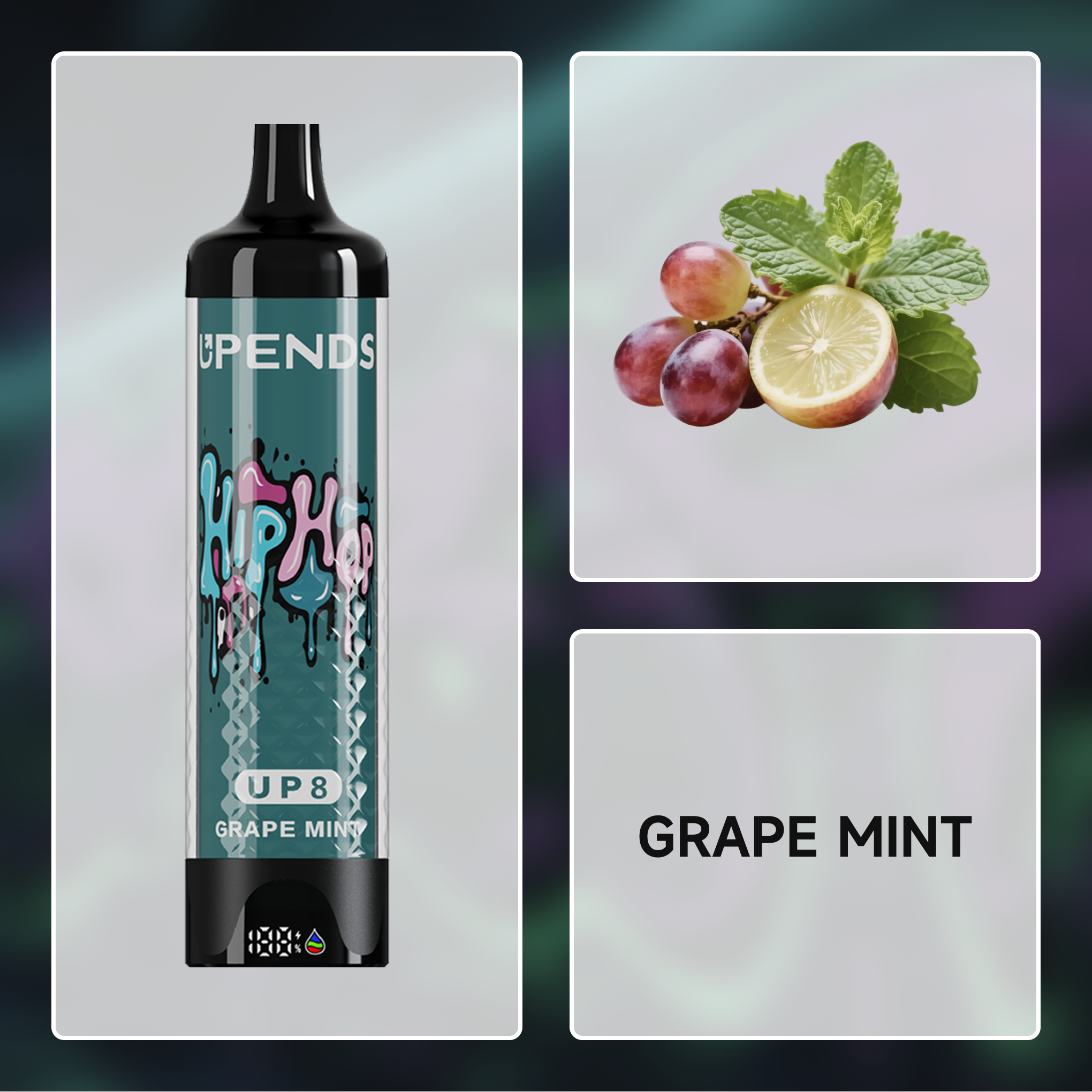 UPENDS 8-60000 PUFFS-Grape mint