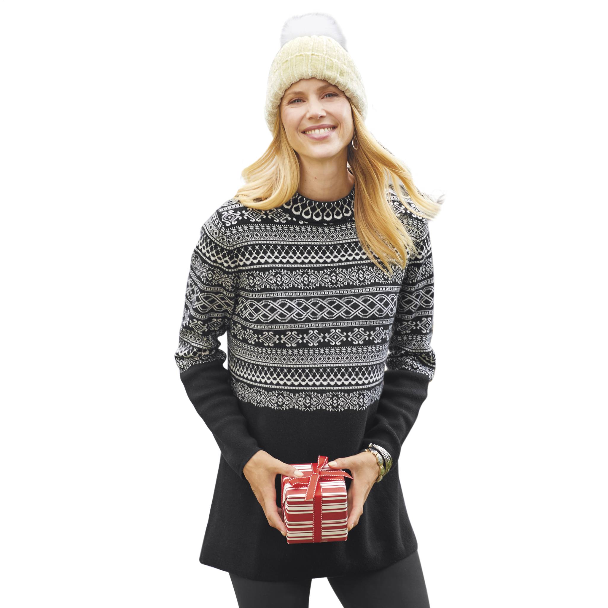 Back Zip Fair Isle Sweater - Signals Catalog
