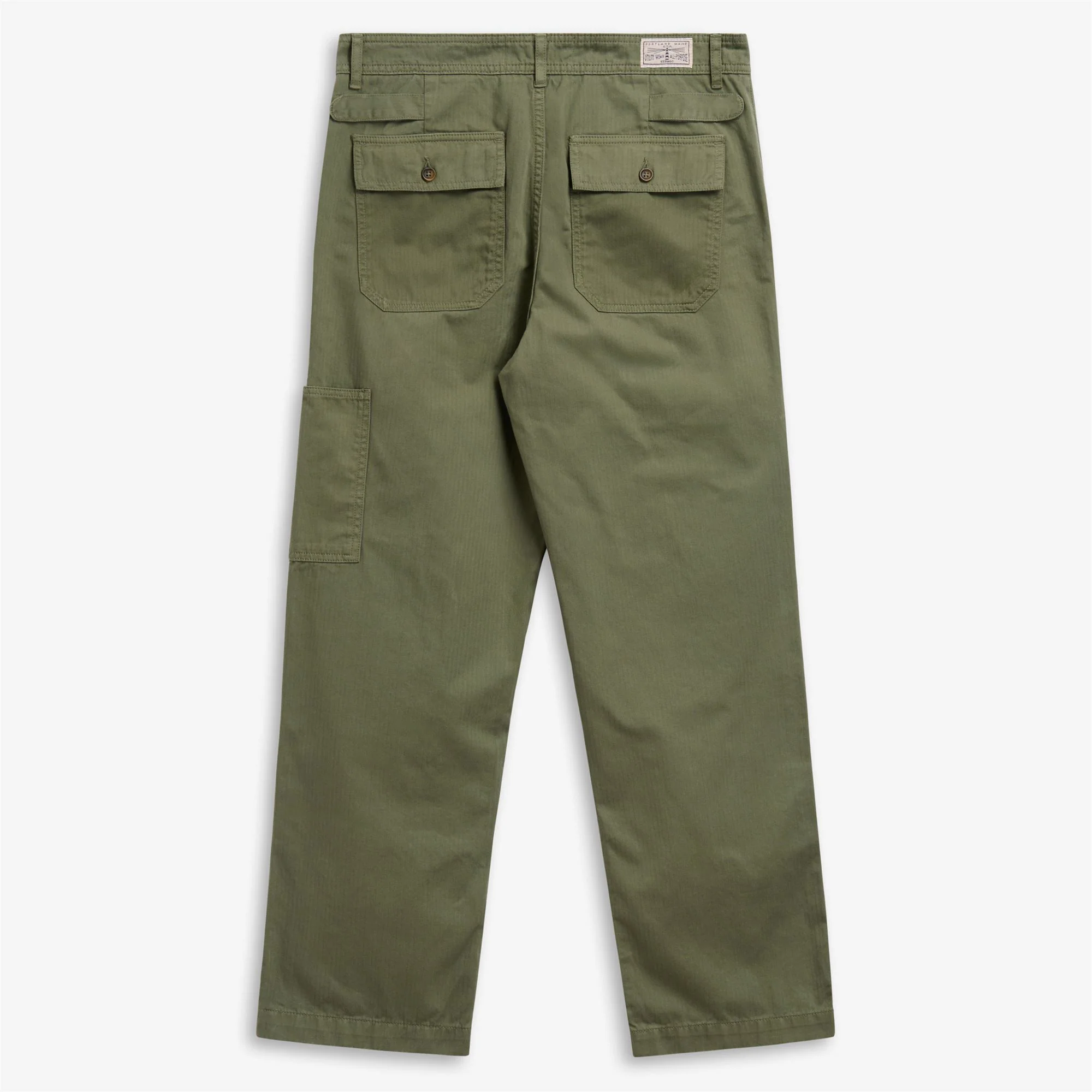 MILTON HERRINGBONE - Pants - FATIGUE - Man - GREEN LICHEN