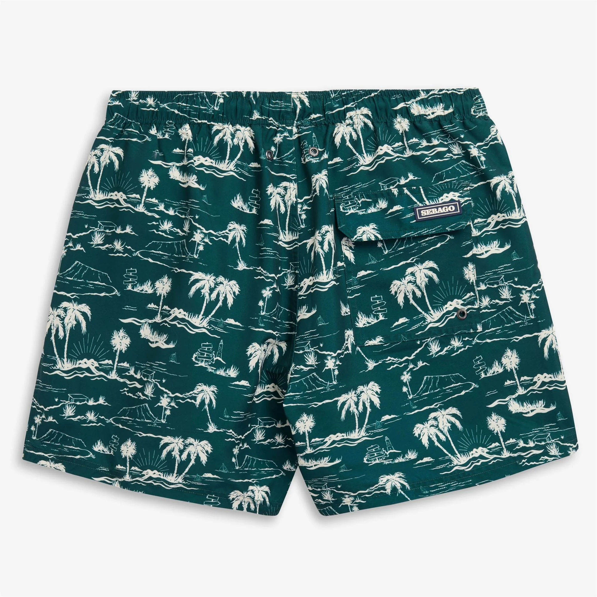 SANDBEACH - Bathing Suits - Swimming Trunks - Man - FANCY PALM SUNSET GREEN