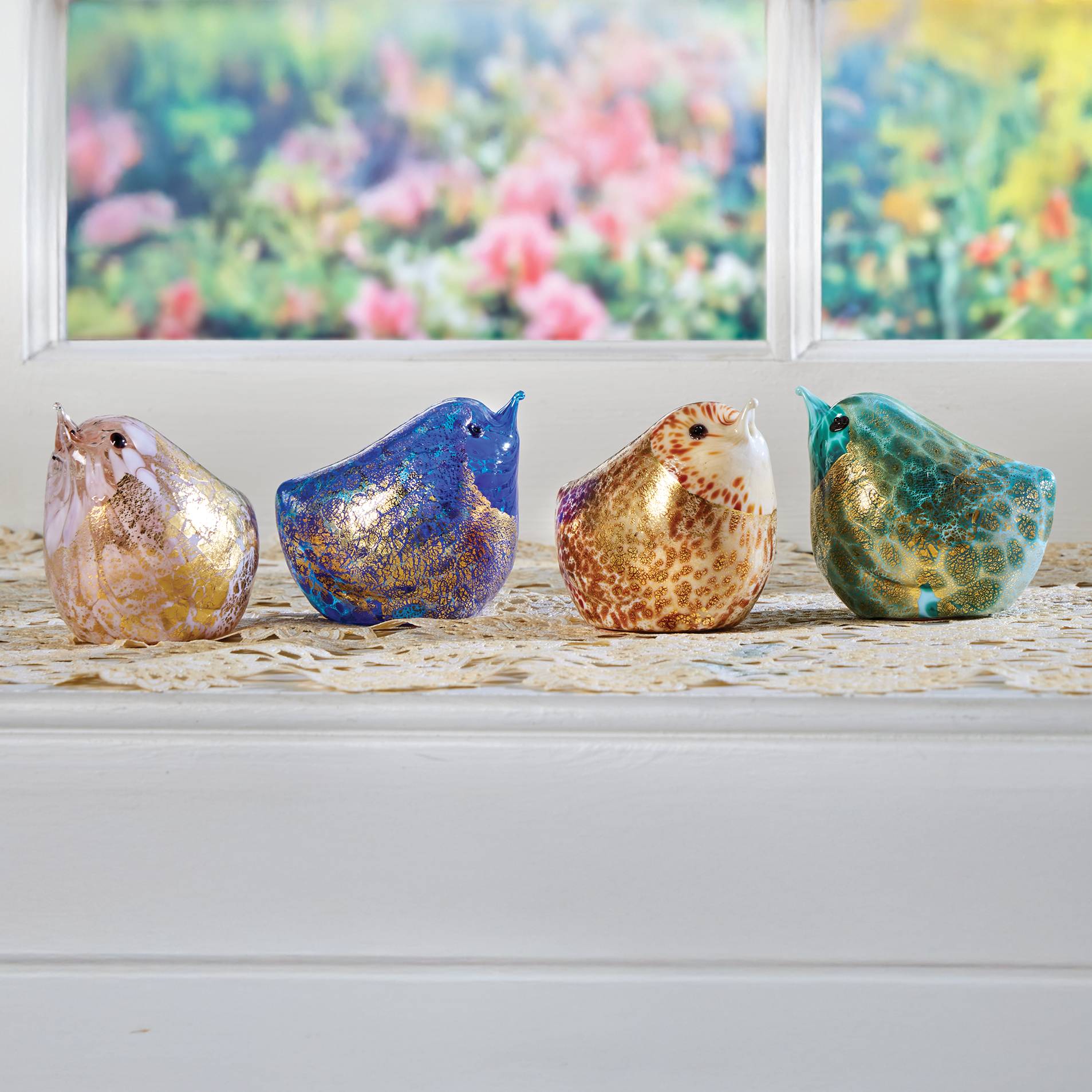 Murano Glass Little Birds, Vibrant Color, Hand-Blown in Italy - Signals Catalog