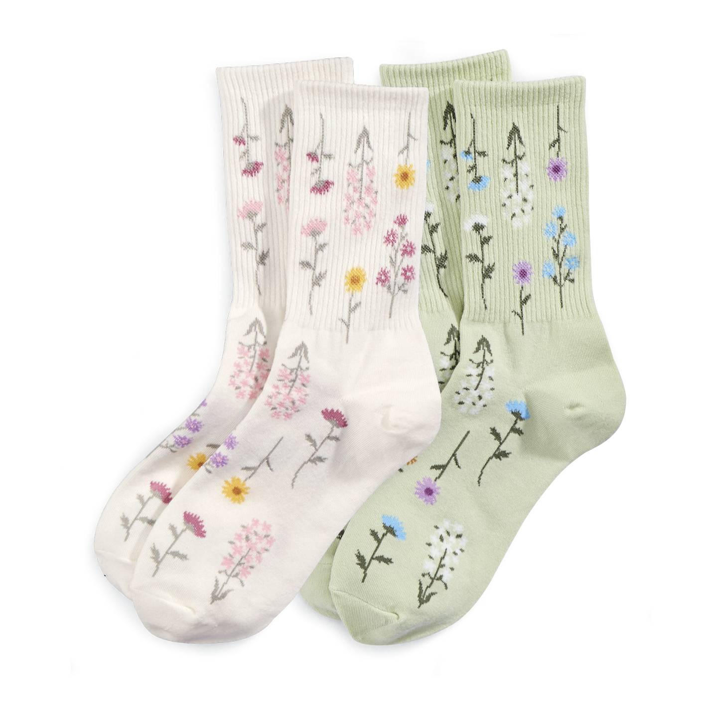 Flower Pressing Socks, Set of 2 Pairs - Signals Catalog