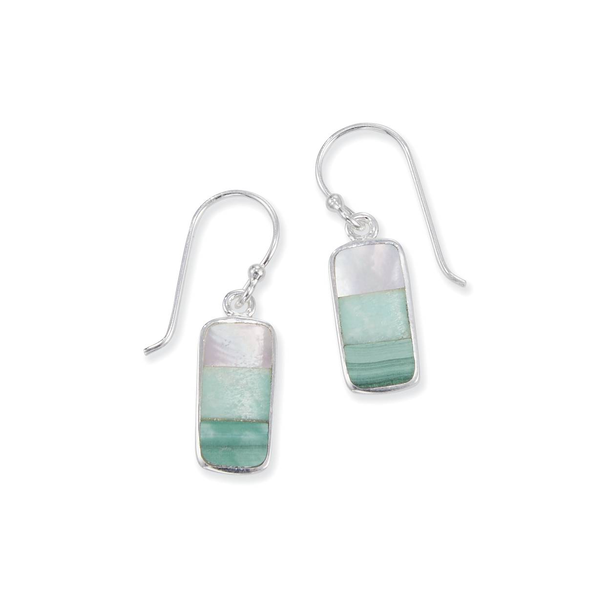 Sterling and Genuine Gemstone Ombré Drop Earrings, French Hooks - Signals Catalog