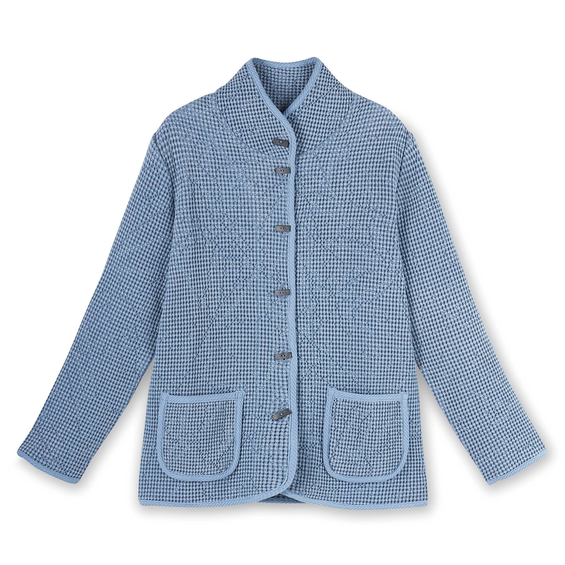 Waffle Mandarin Collar Jacket - Signals Catalog