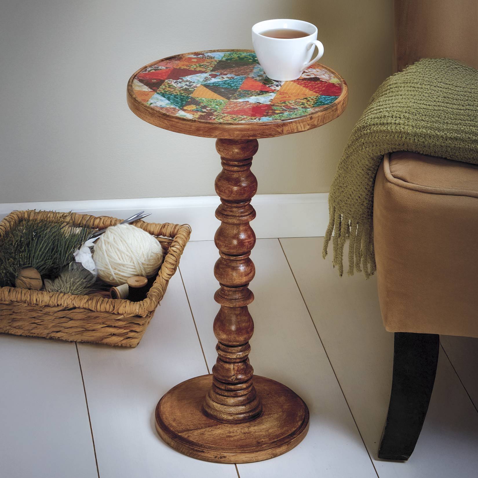 Quilt Pattern Accent Table - Signals Catalog