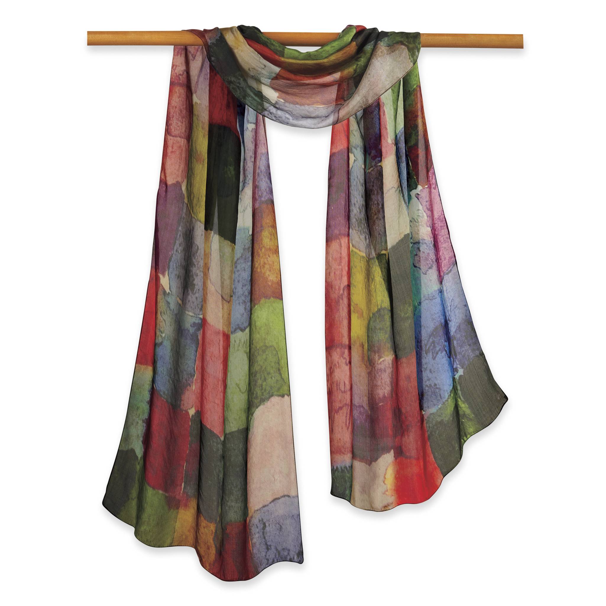 Watercolor Squares Silk Scarf - Signals Catalog