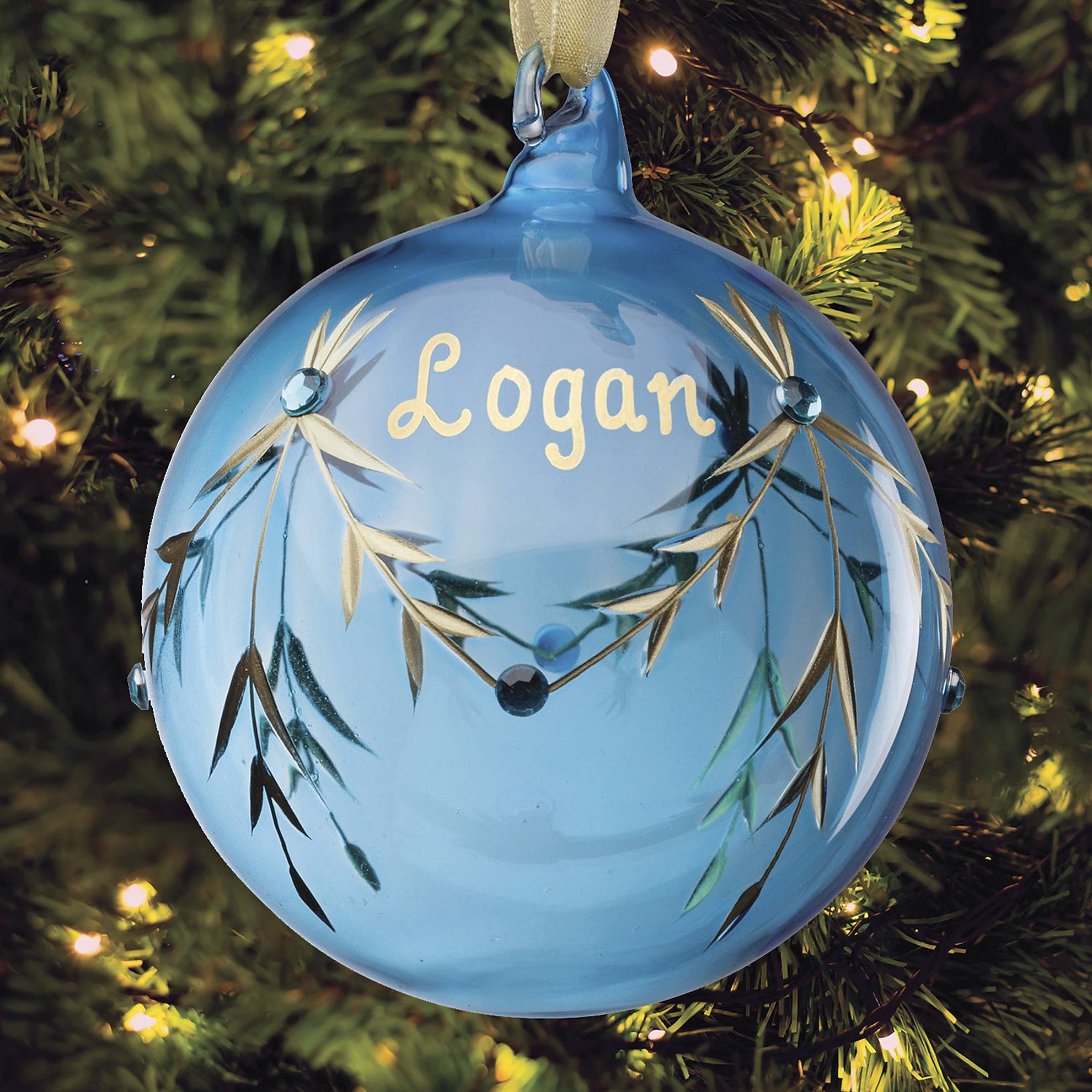 Personalized Birthstone Glass Ornament - Signals Catalog