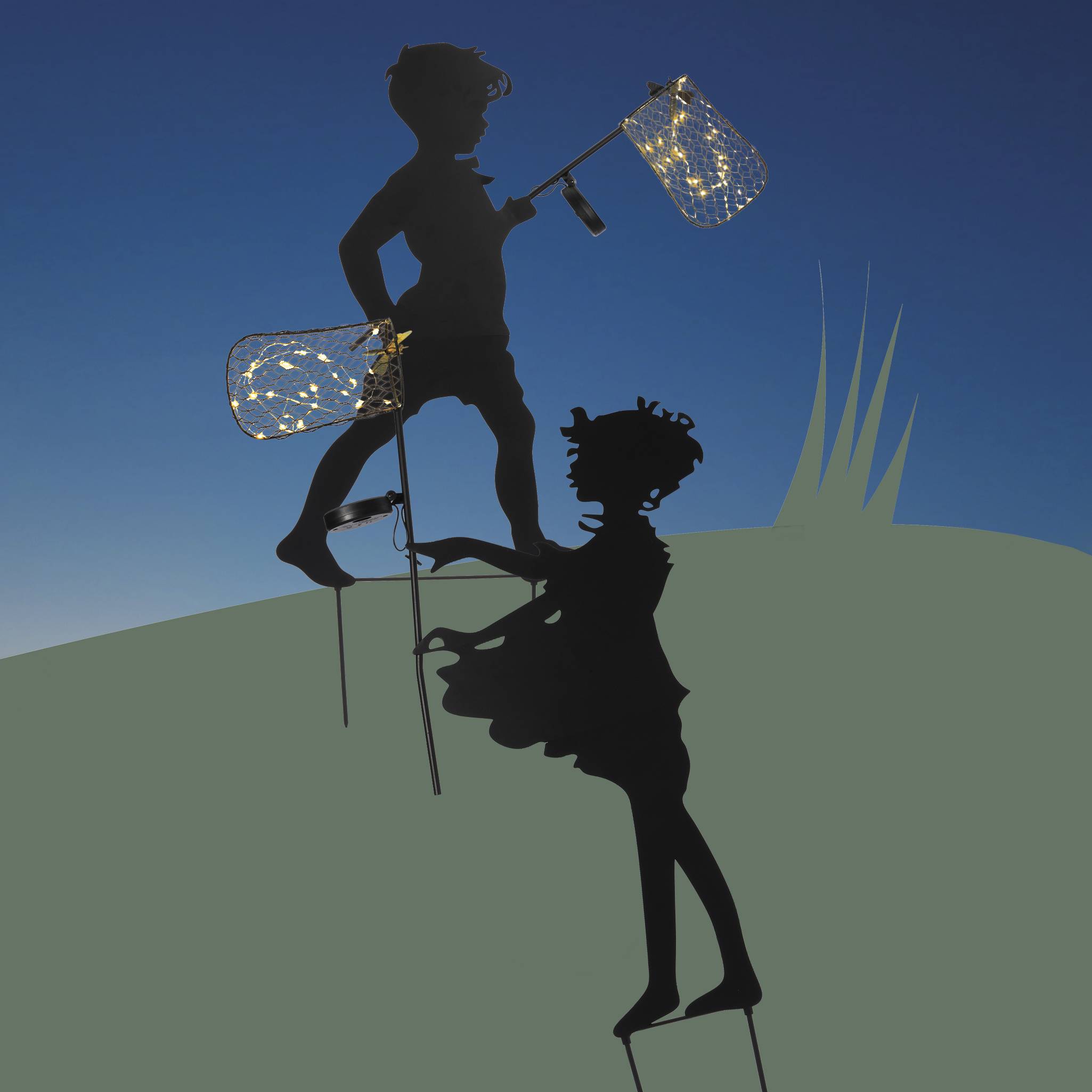 Catching Fireflies Solar Garden Stake in Sturdy Iron - Signals Catalog