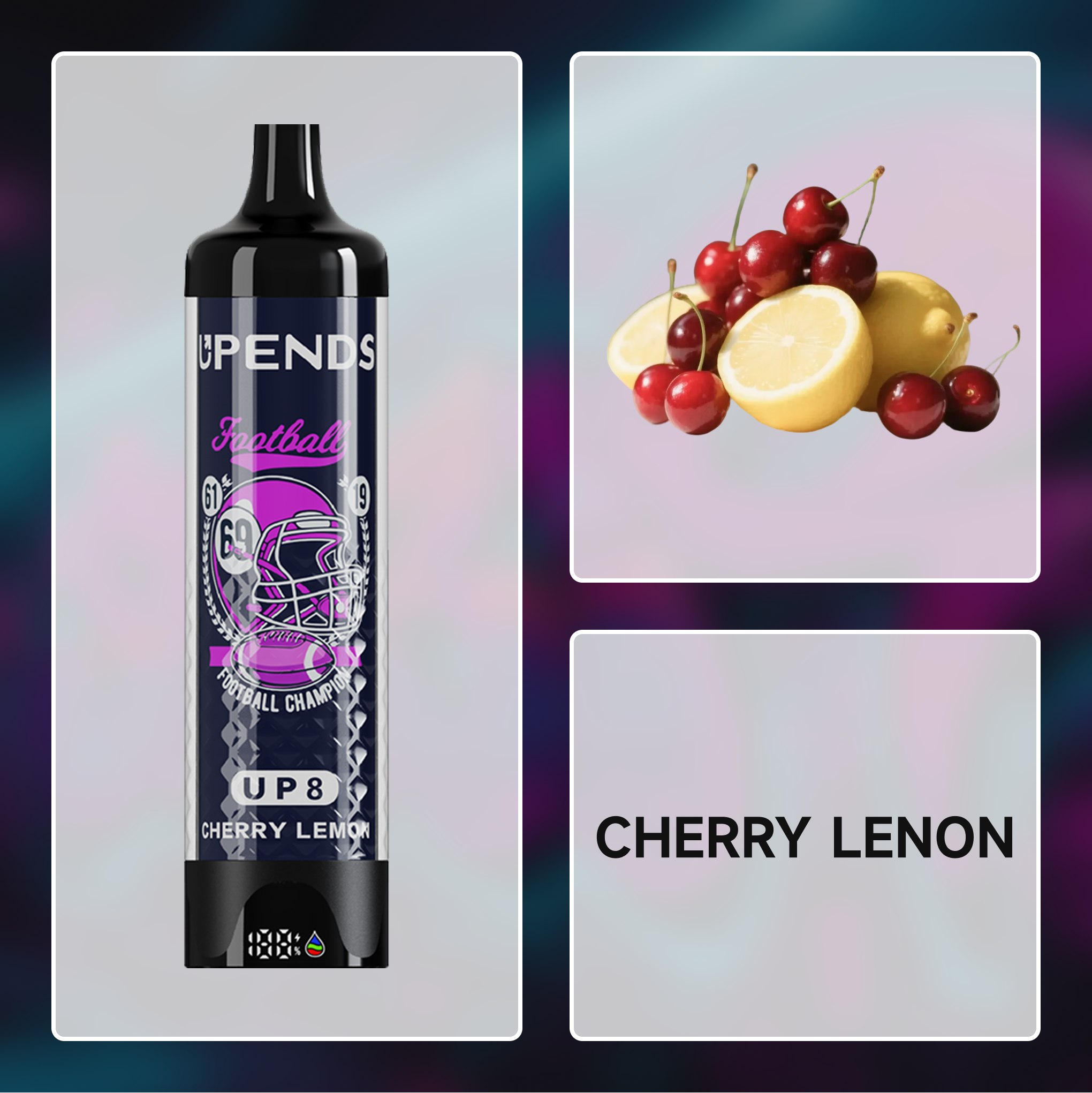 UPENDS 8-60000 PUFFS-Cherry Lemon