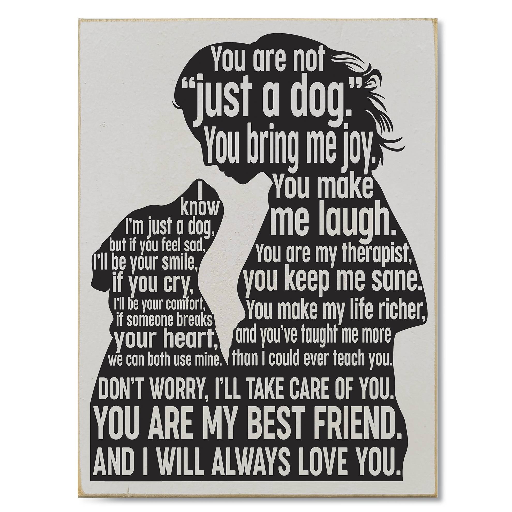 Not Just a Dog Wooden Plaque - Signals Catalog