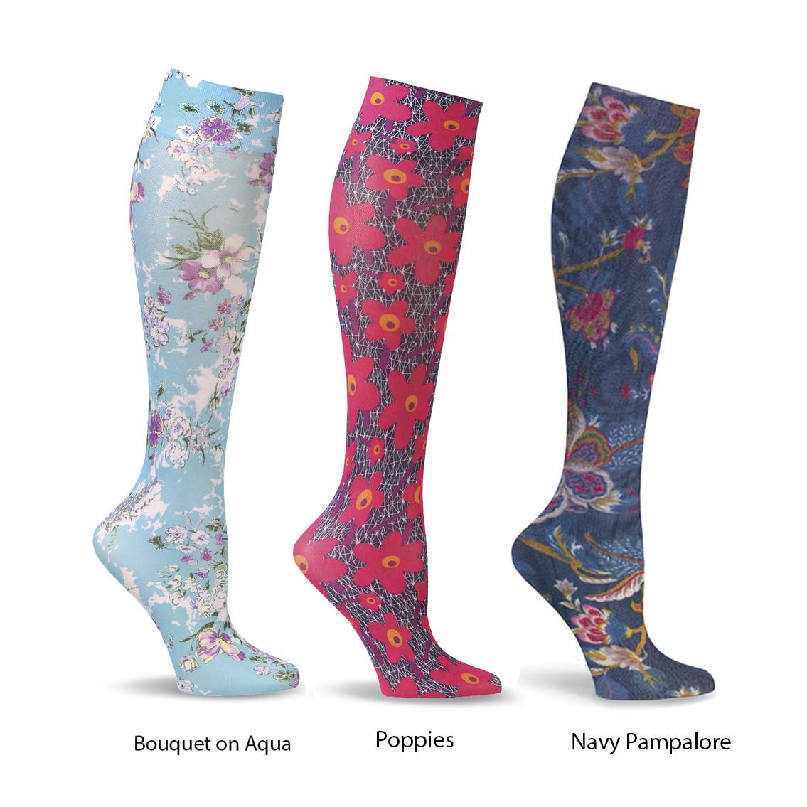 Patterned Wide Calf Pair Mild Compression Knee-Highs - Signals Catalog