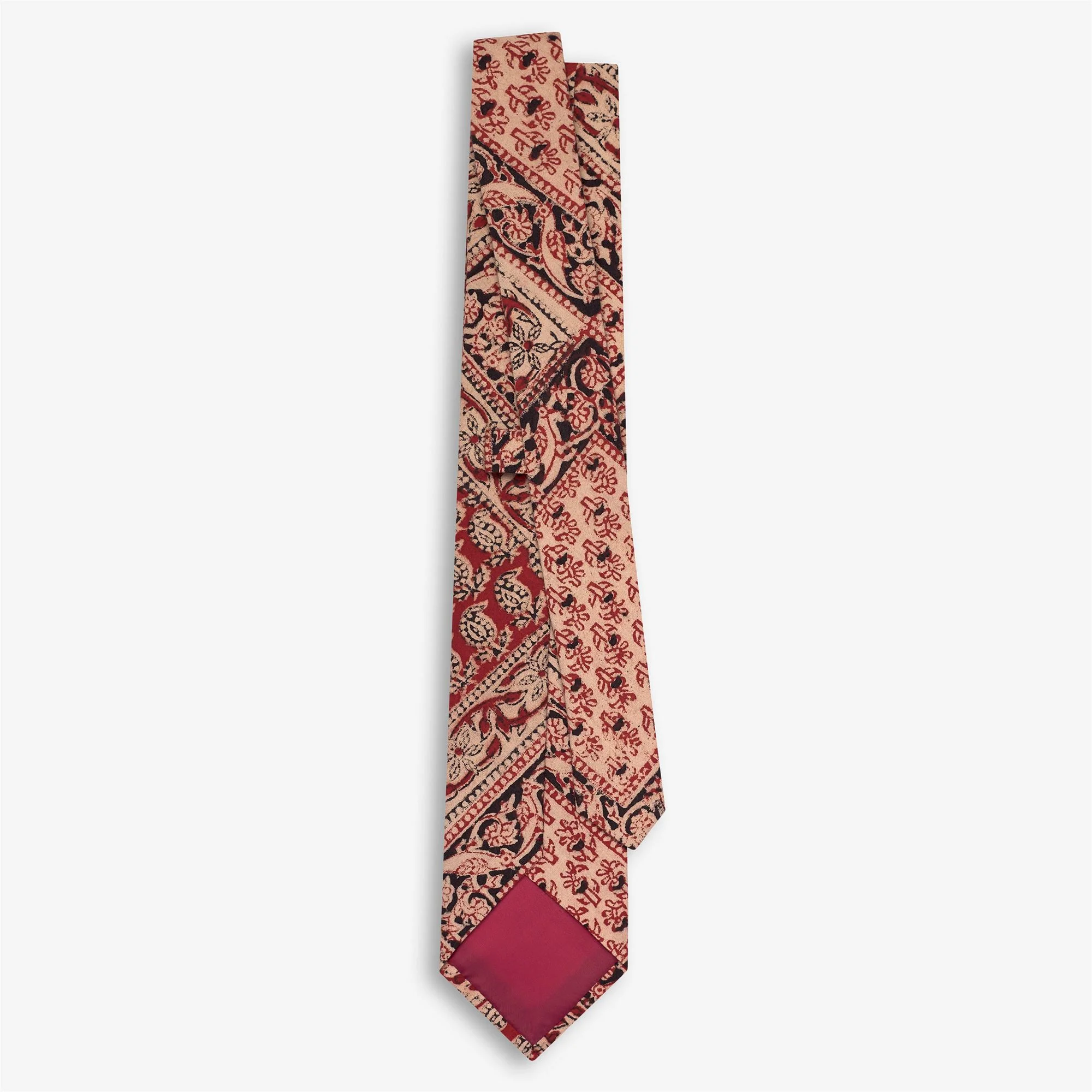 HEBRON TIE - Small Accessories - Tie - Man - FANCY ROSE BEIGE-RED-BLUE