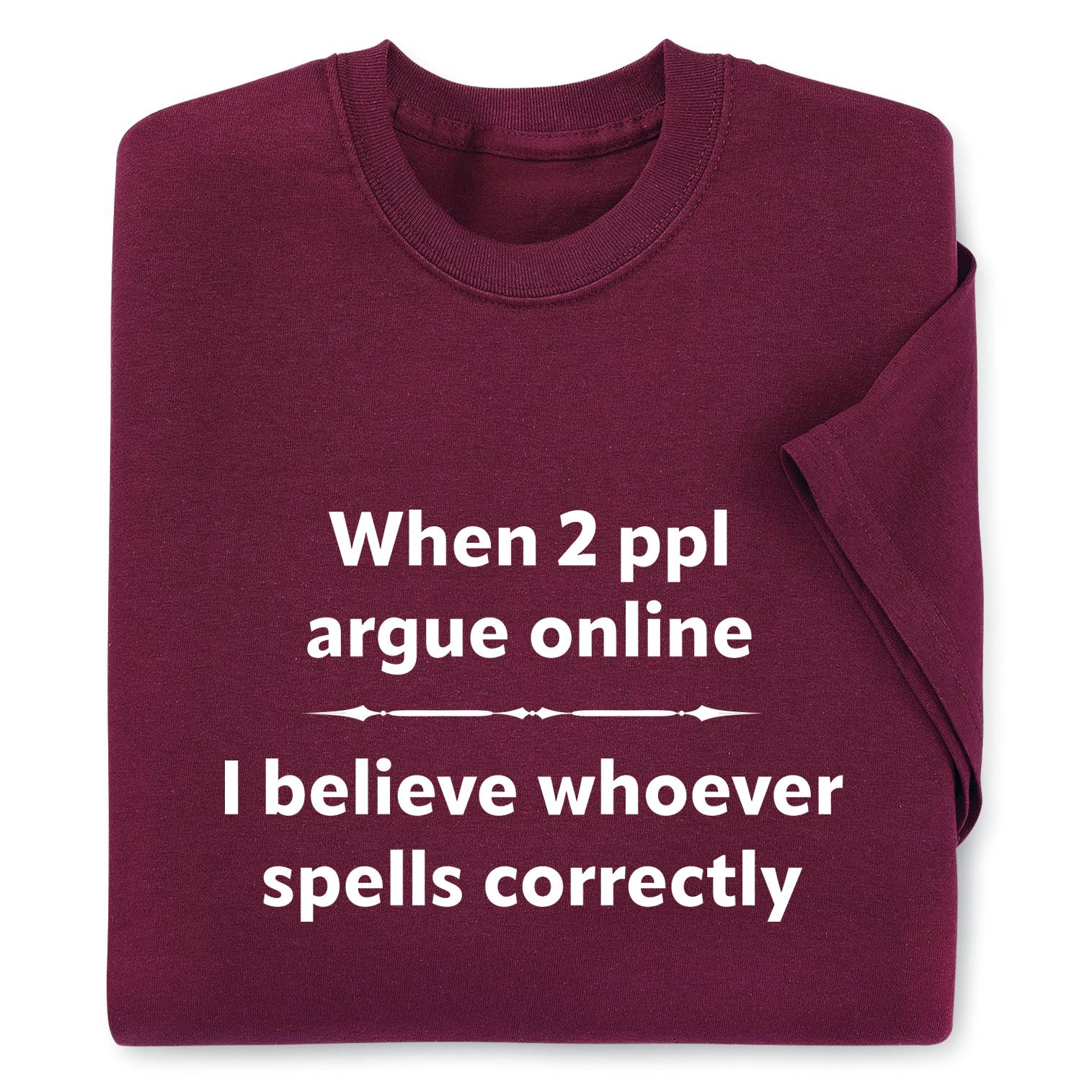 Spells Correctly T-Shirt, Short Sleeve, Cotton - Signals Catalog