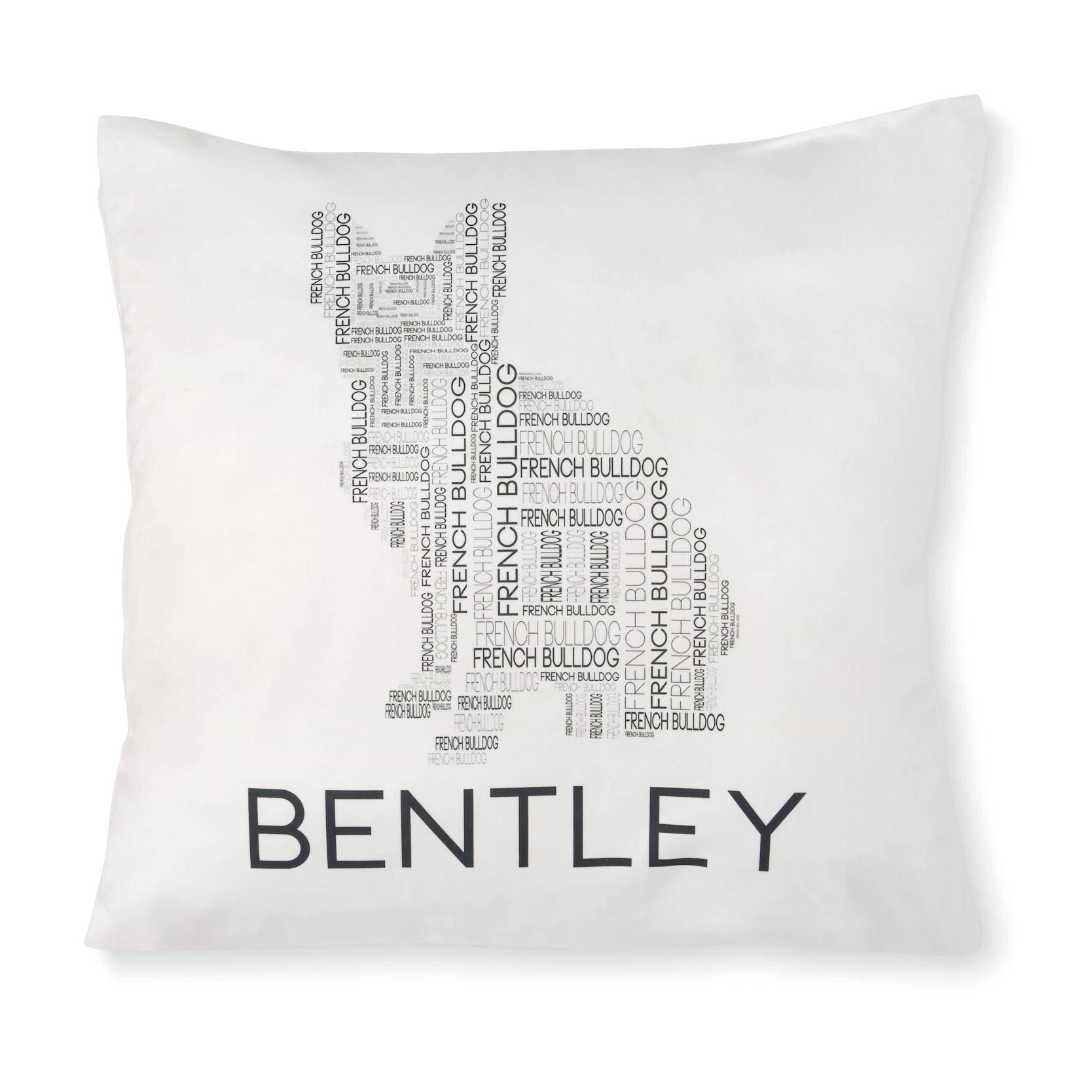 Personalized Dog Breed Silhouette Pillow, Machine Washable Cover - Signals Catalog