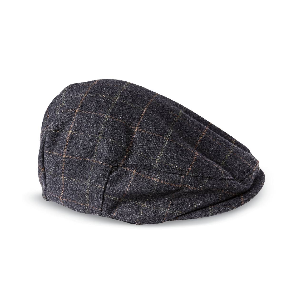 Plaid Gents Flat Cap, Adjustable Elastic Band, Wool/poly Blend - Signals Catalog