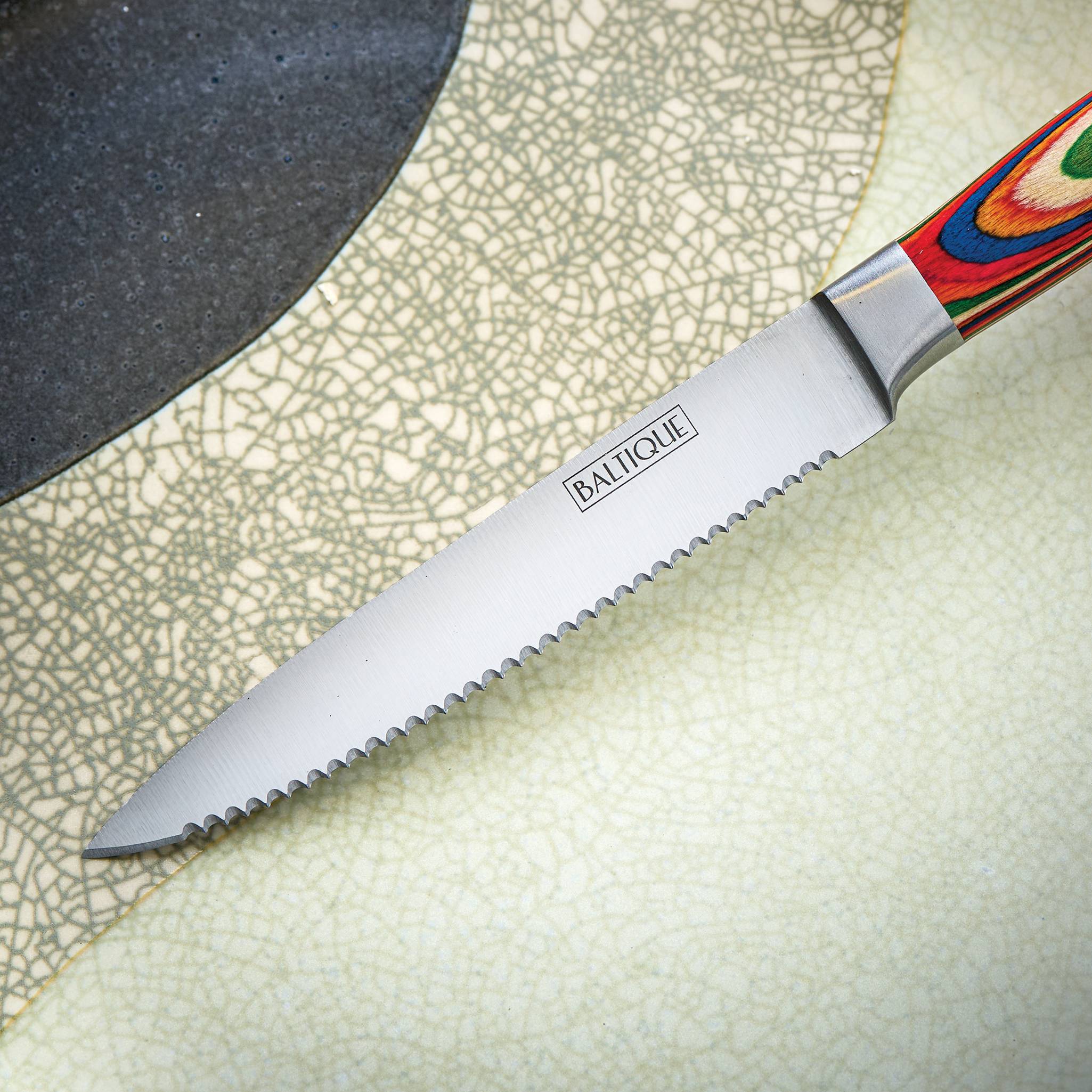 Marrakesh Steak Knife Set, Stainless Steel, Rainbow Handle, Set of 6 - Signals Catalog