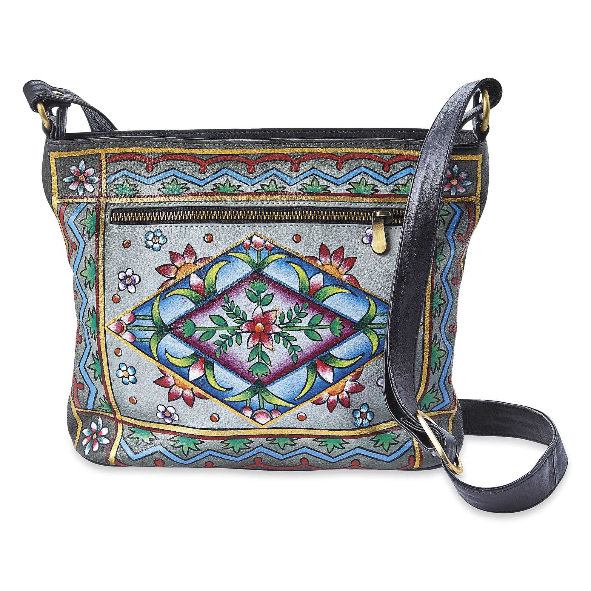 Vintage Painted Leather Handbag - Signals Catalog