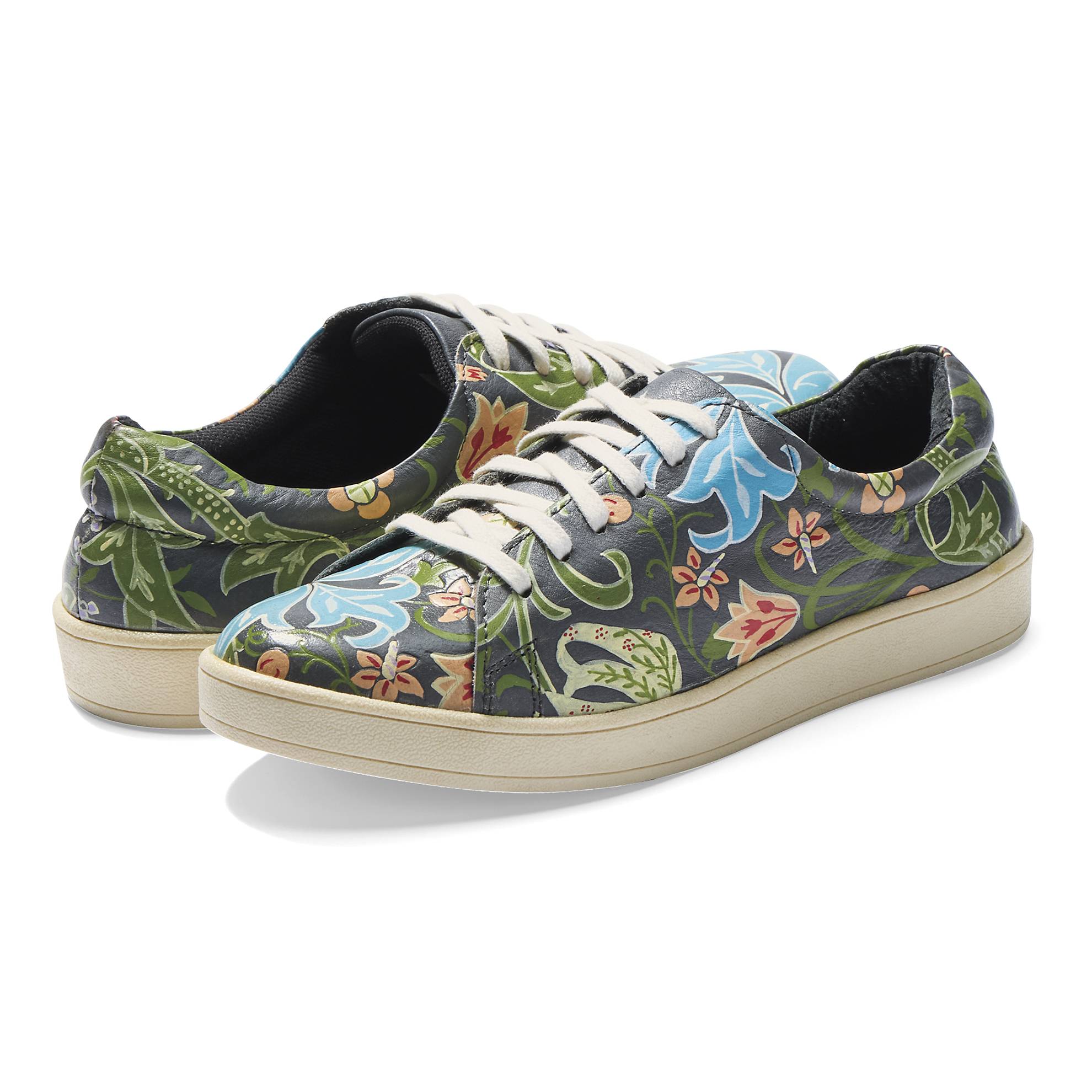 William Morris Genuine Leather Hand-Painted Shoes, Medium Width - Signals Catalog
