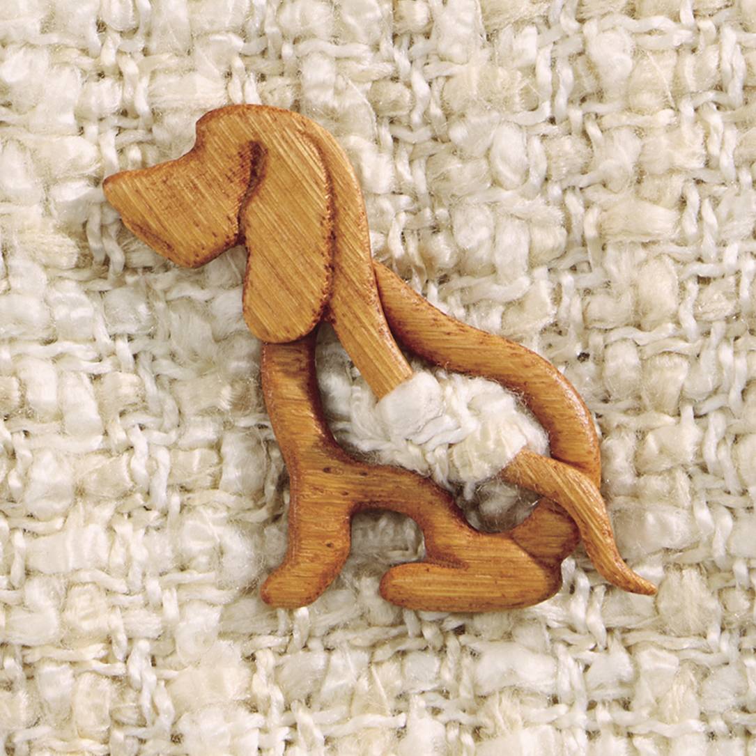 Cozy Companion Bamboo Brooch - Signals Catalog