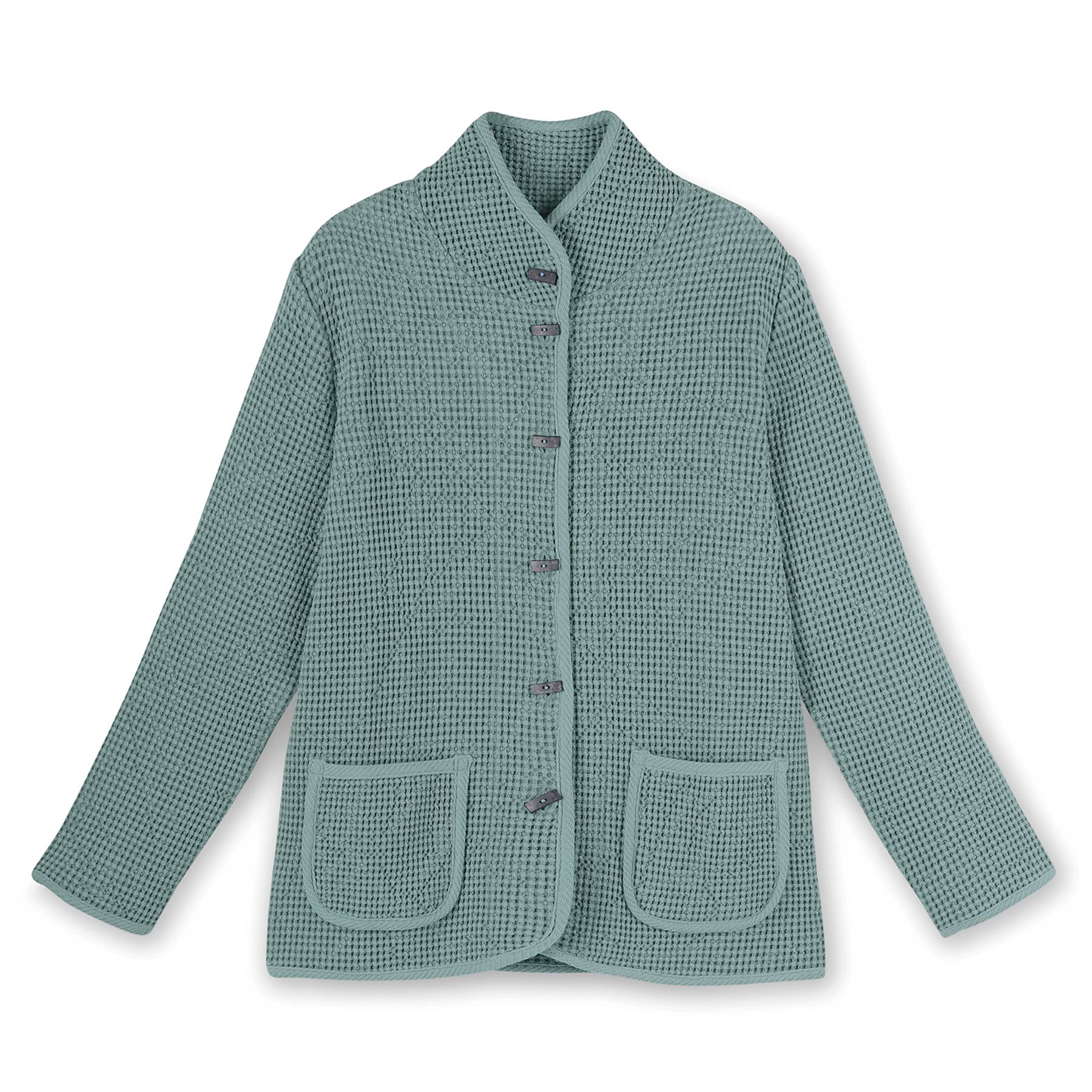Waffle Mandarin Collar Jacket - Signals Catalog
