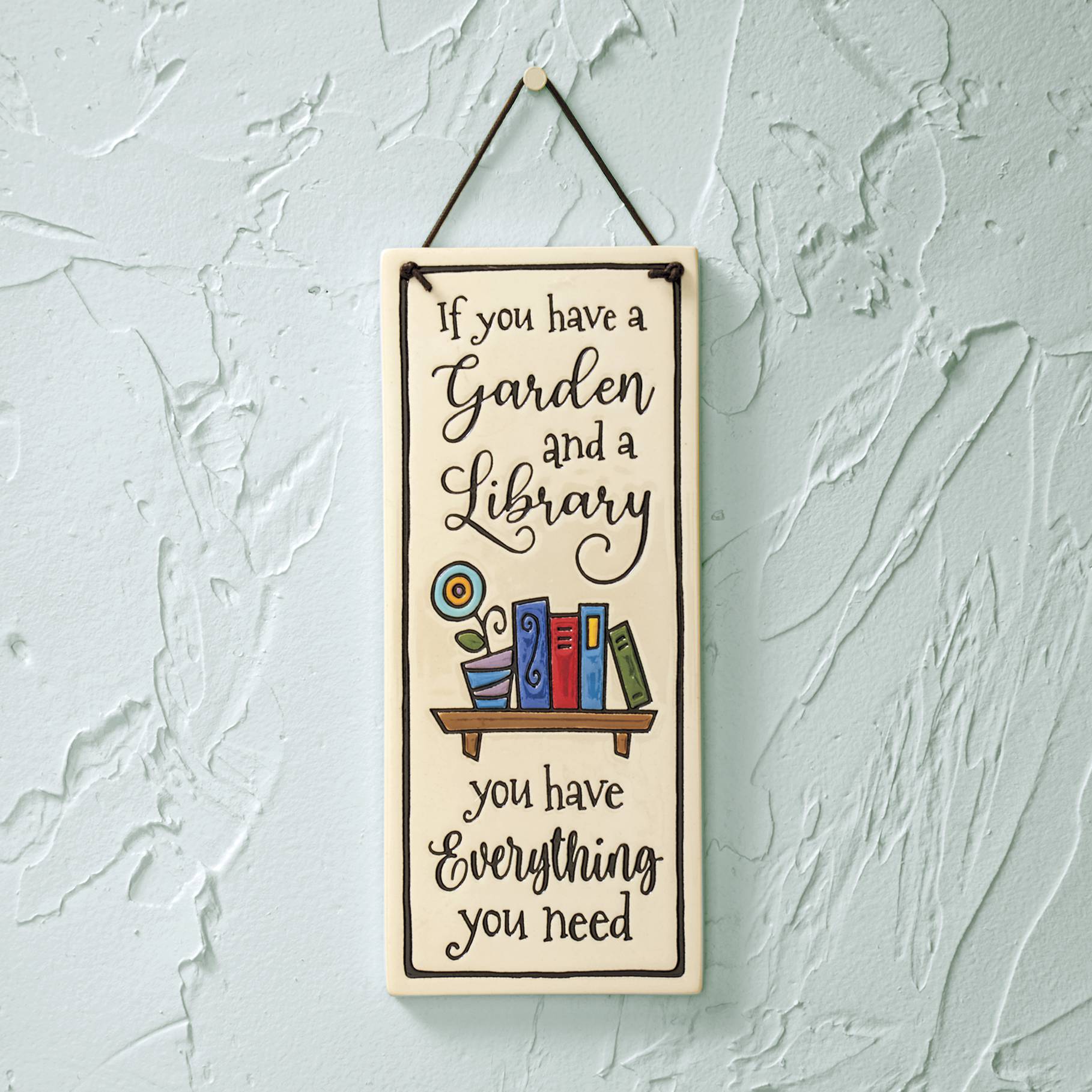 Garden and a Library Ceramic Tile - Signals Catalog