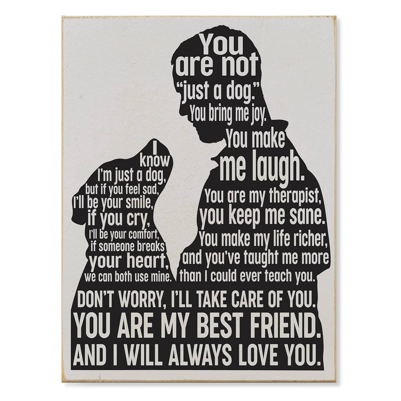 Not Just a Dog Wooden Plaque - Signals Catalog
