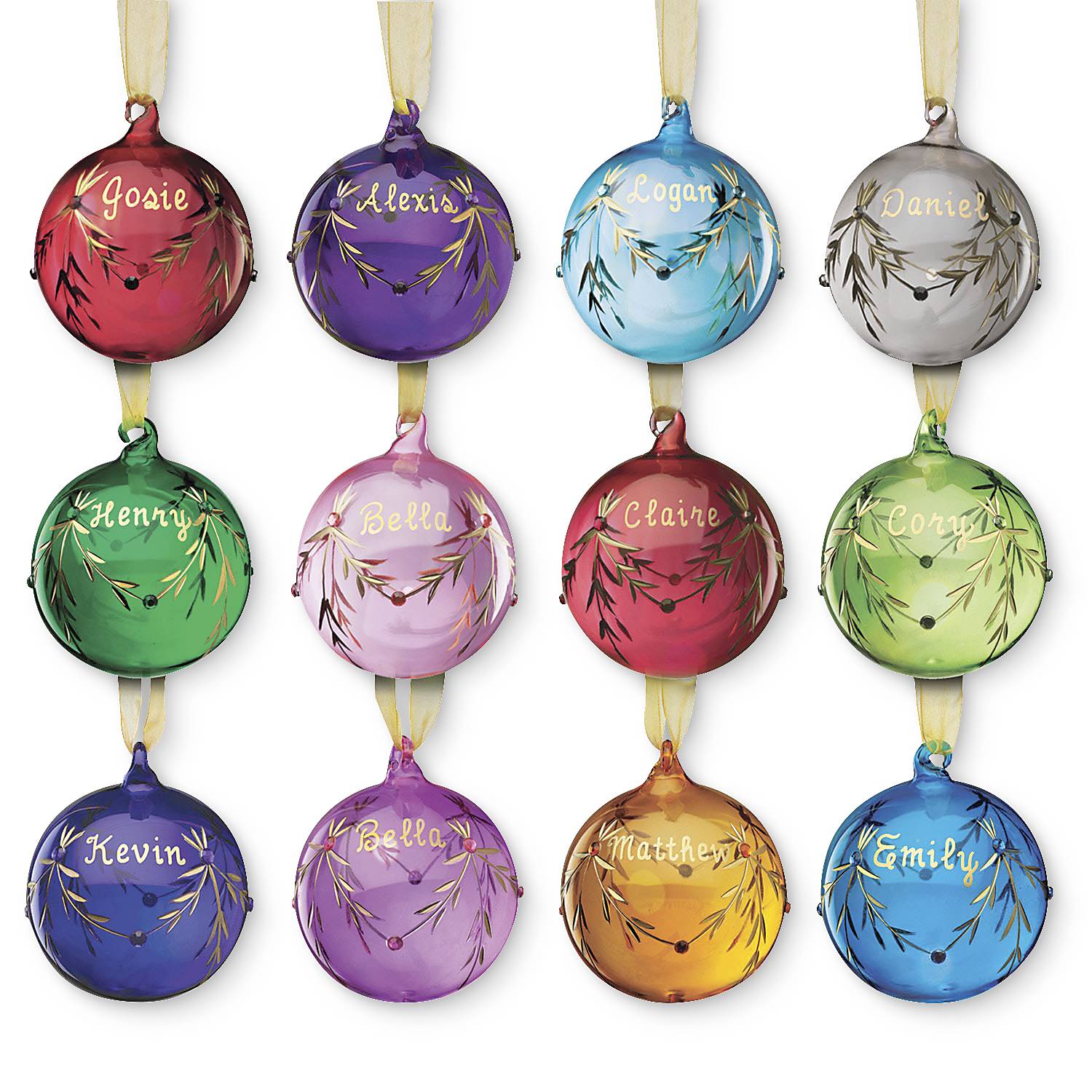 Personalized Birthstone Glass Ornament - Signals Catalog