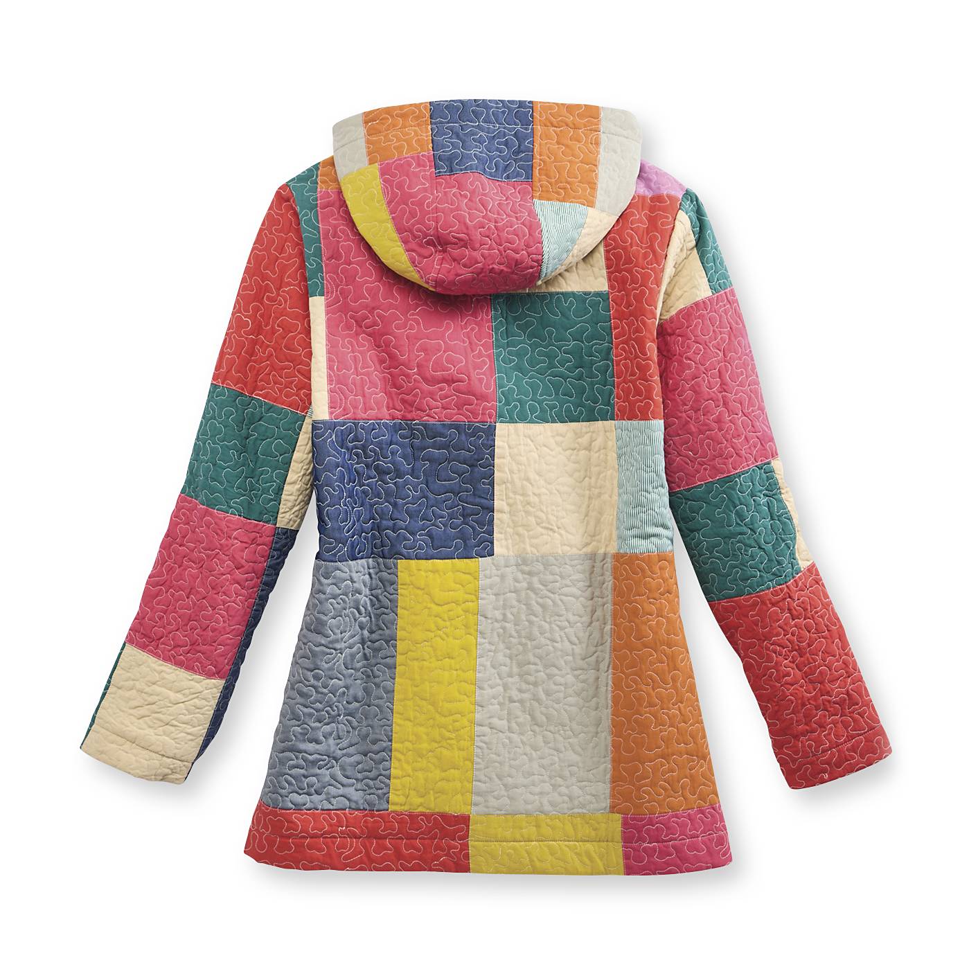 Quilted Patchwork Jacket, Zip Front, Cotton - Signals Catalog