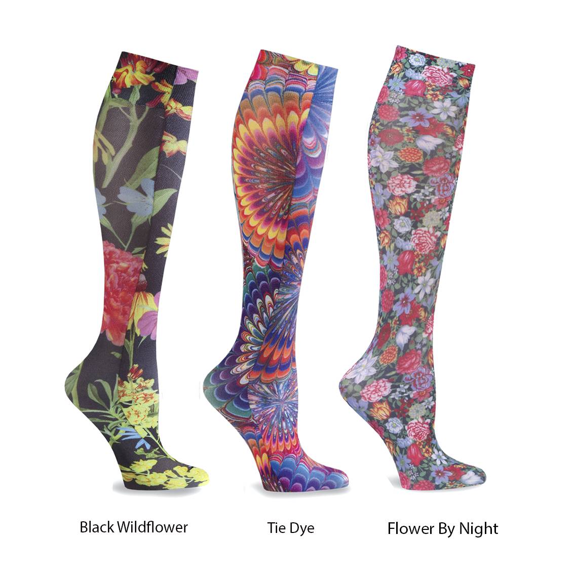 Patterned Pair Regular Mild Compression Knee-Highs - Signals Catalog