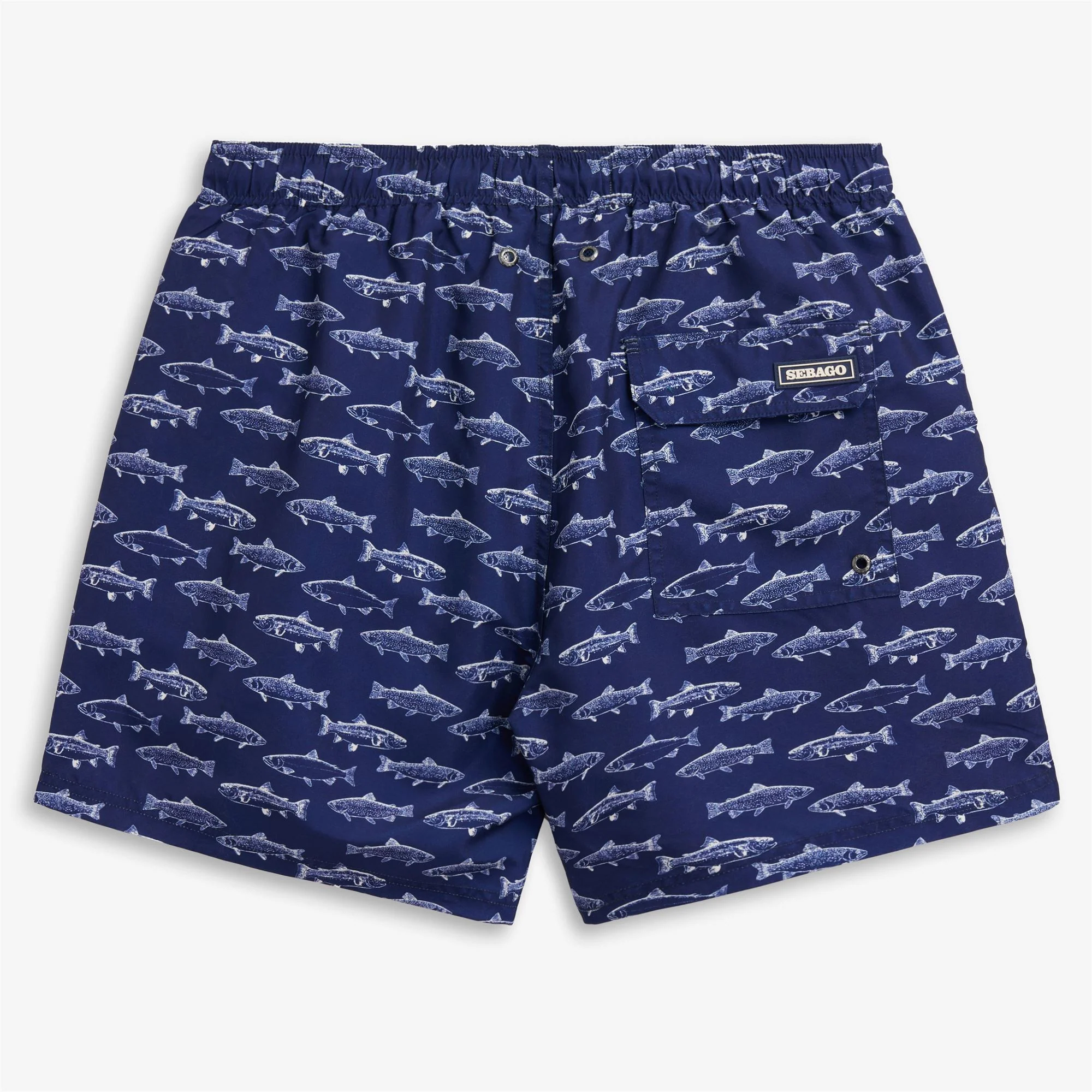 SANDBEACH - Bathing Suits - Swimming Trunks - Man - FANCY FISH NAVY BLUE