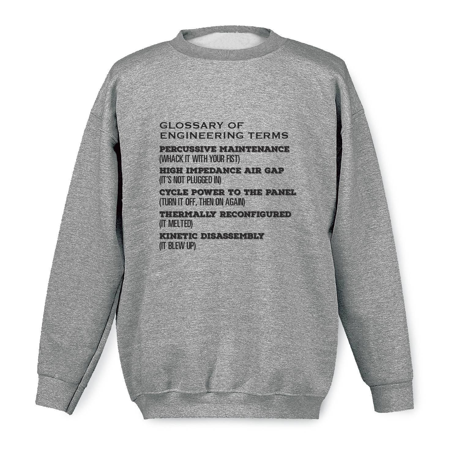 Glossary of Engineering Terms Sweatshirt - Signals Catalog
