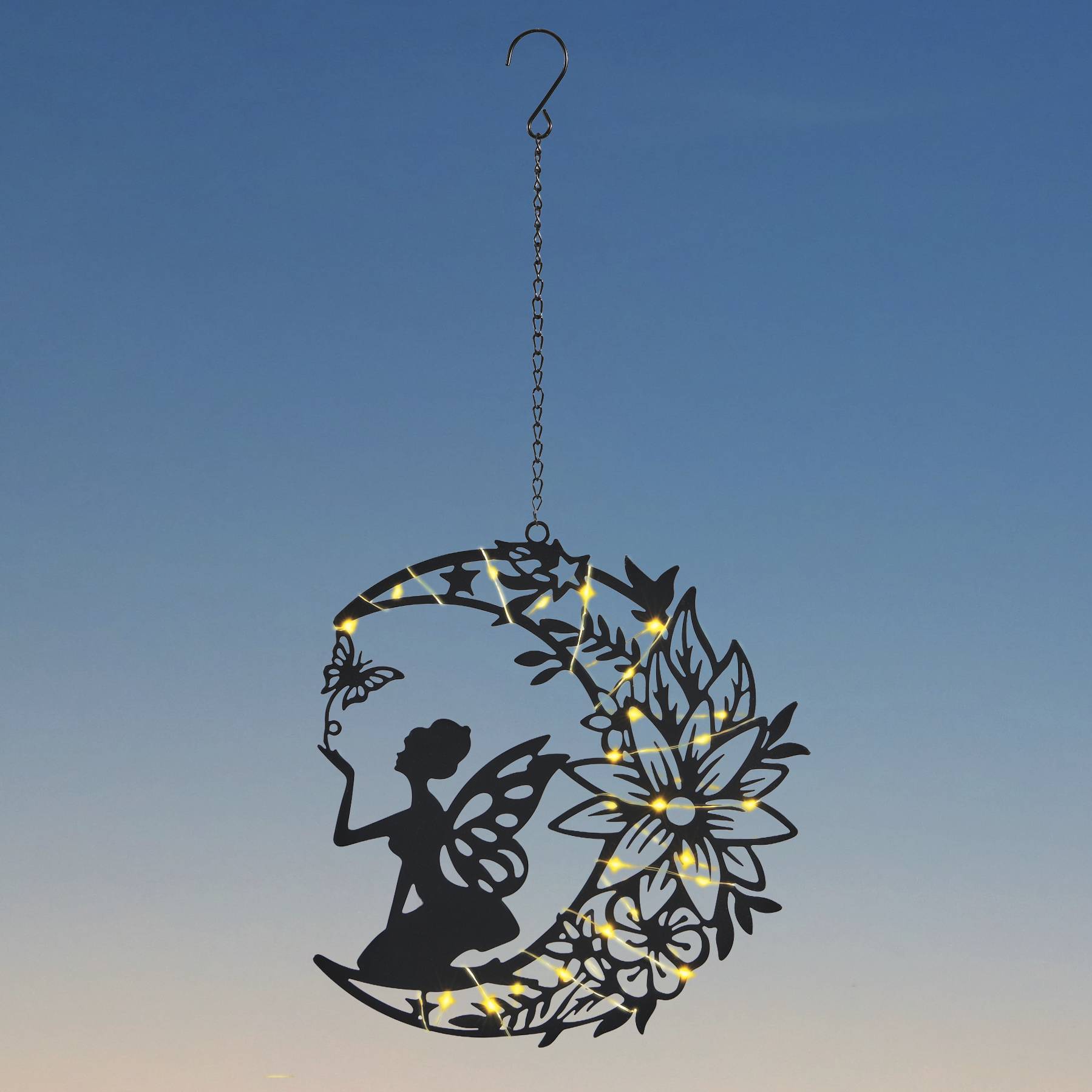 Hanging Solar Fairy for Yard or Garden in Sturdy Metal - Signals Catalog