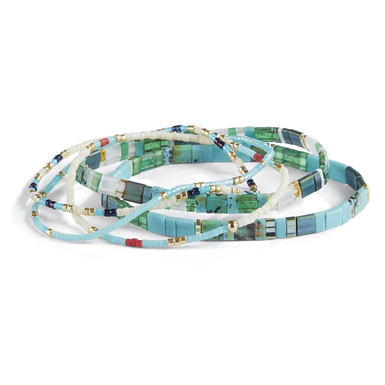 Handcrafted Japanese Tile Bracelet Set - Signals Catalog