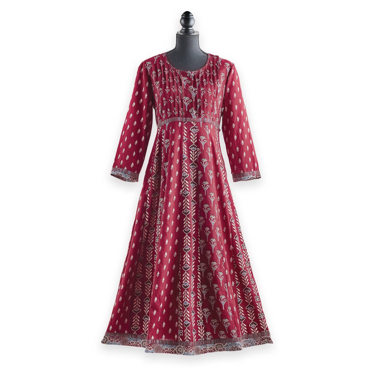 Anya Dress, Batik Fabric, Empire Waist, Detachable Tiebacks - Signals Catalog