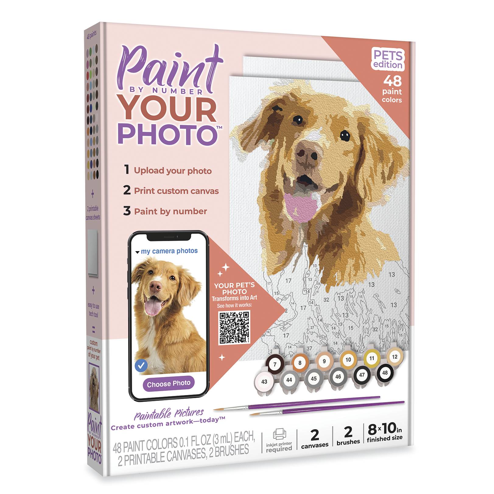 Paint-Your-Own Canvas Pet Portrait Kit, For Pet Lovers - Signals Catalog