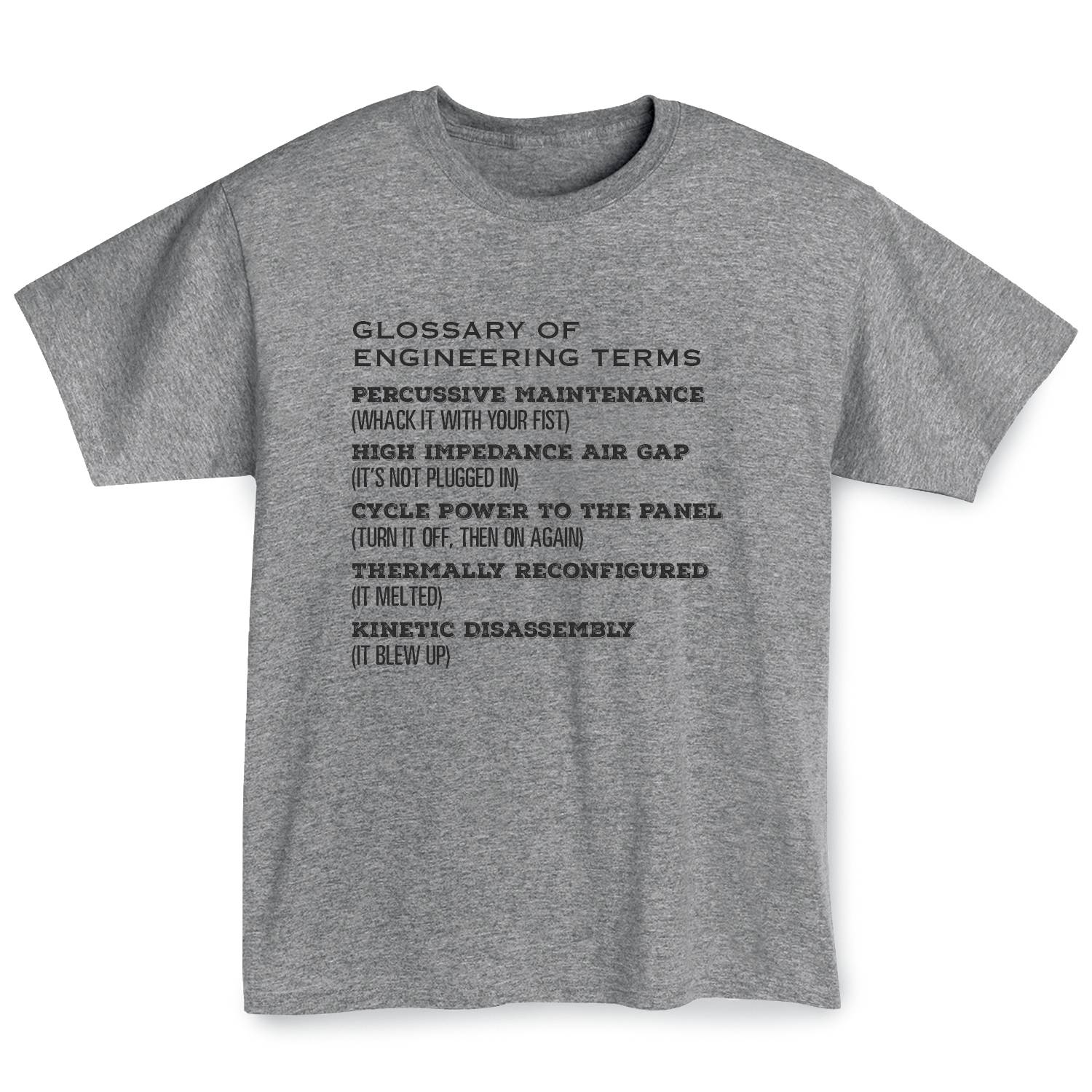 Glossary of Engineering Terms  T-Shirt - Signals Catalog
