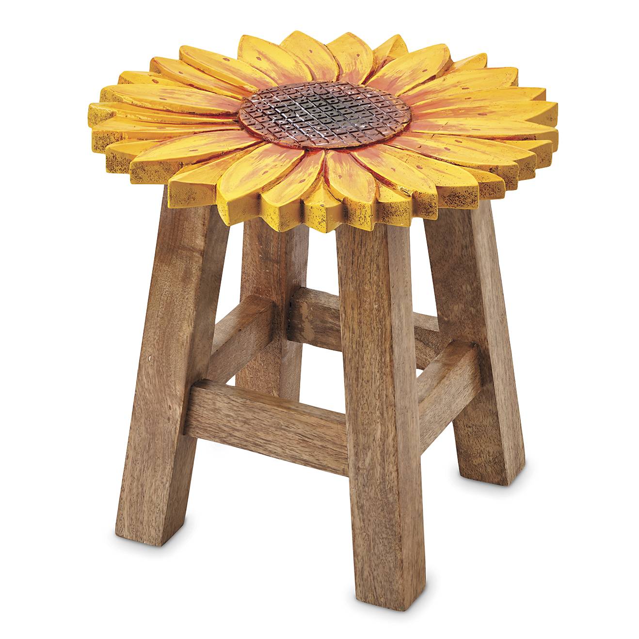 Sunflower Wooden Stool - Signals Catalog